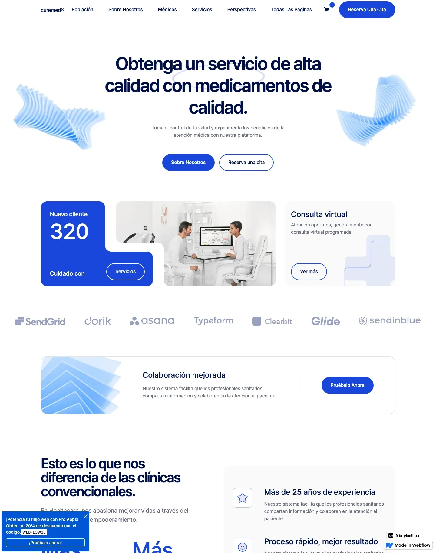 Diseño de página web para salud y bienestar