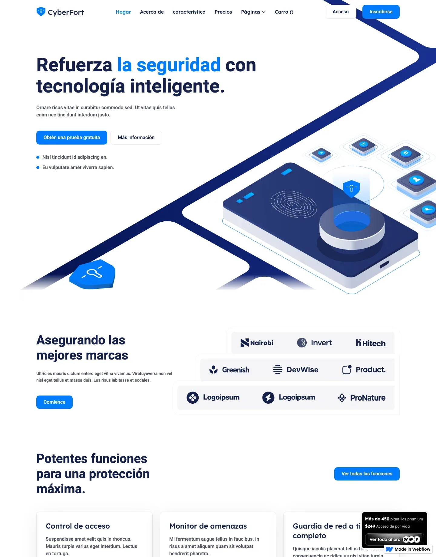 Diseño de página web para software y apps