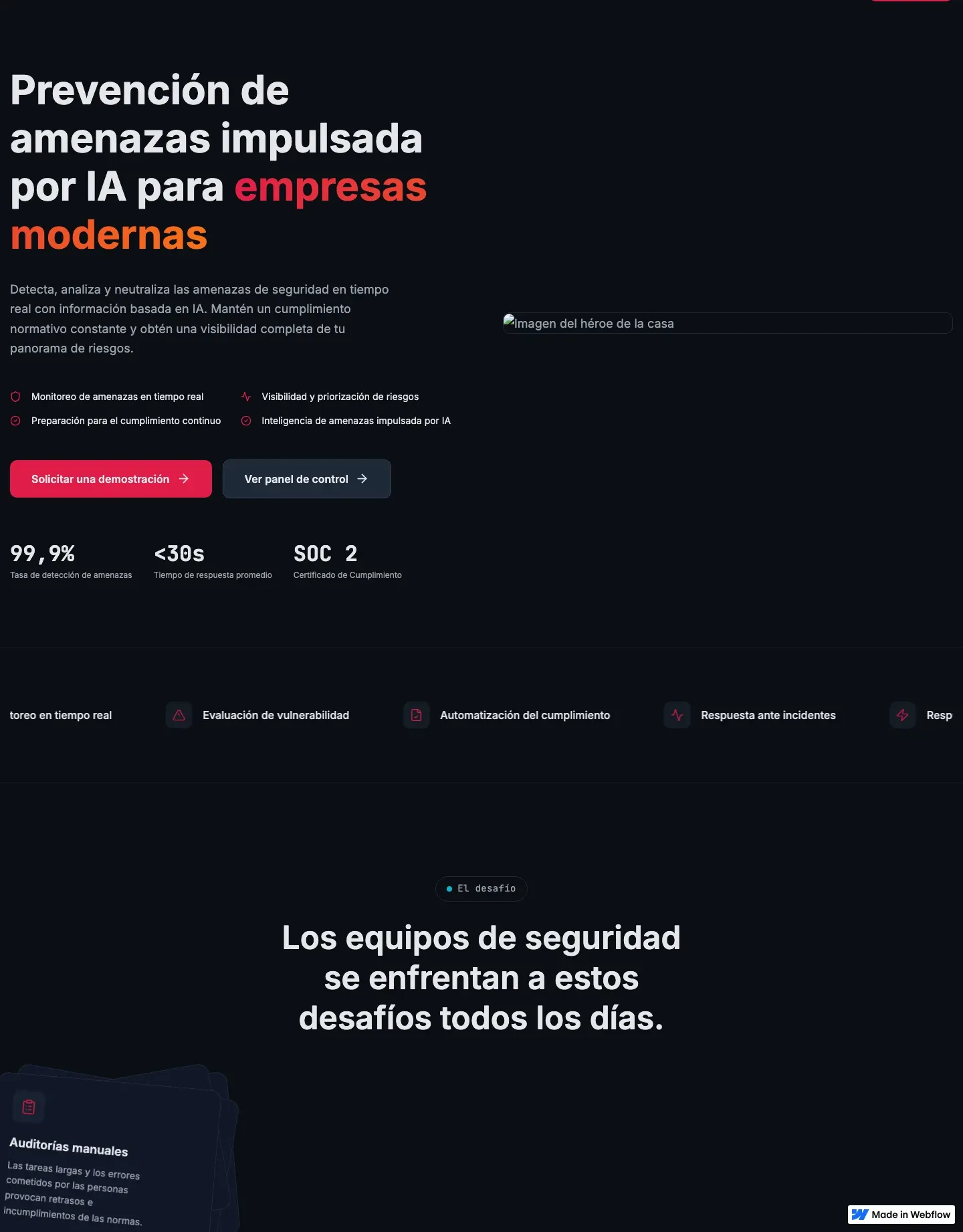 Diseño de página web para software y apps