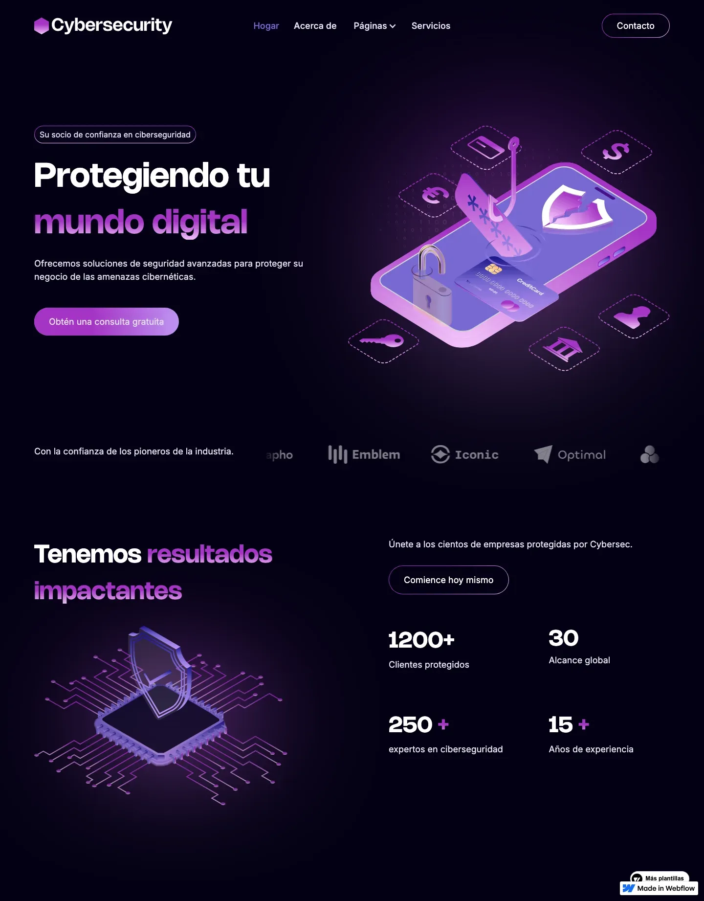 Diseño de página web para software y apps