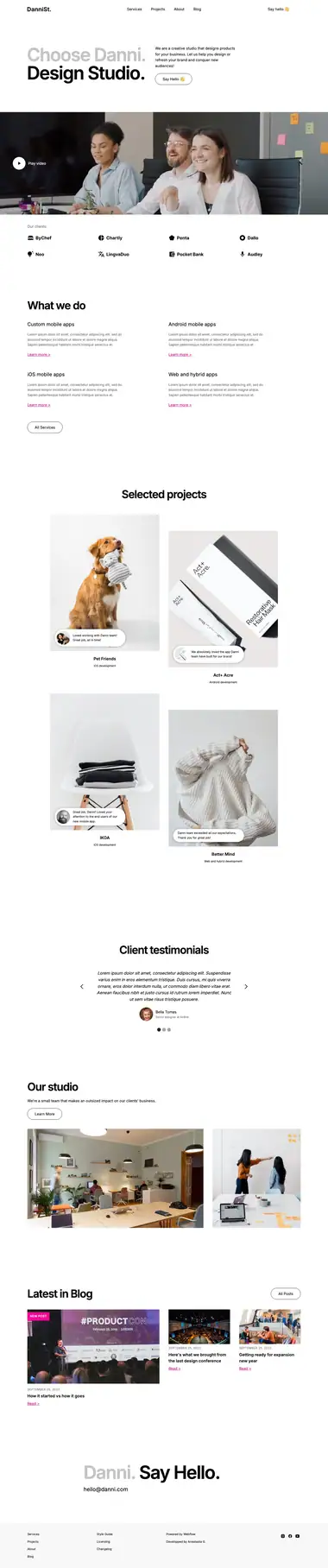 Diseño de página web para landing pages