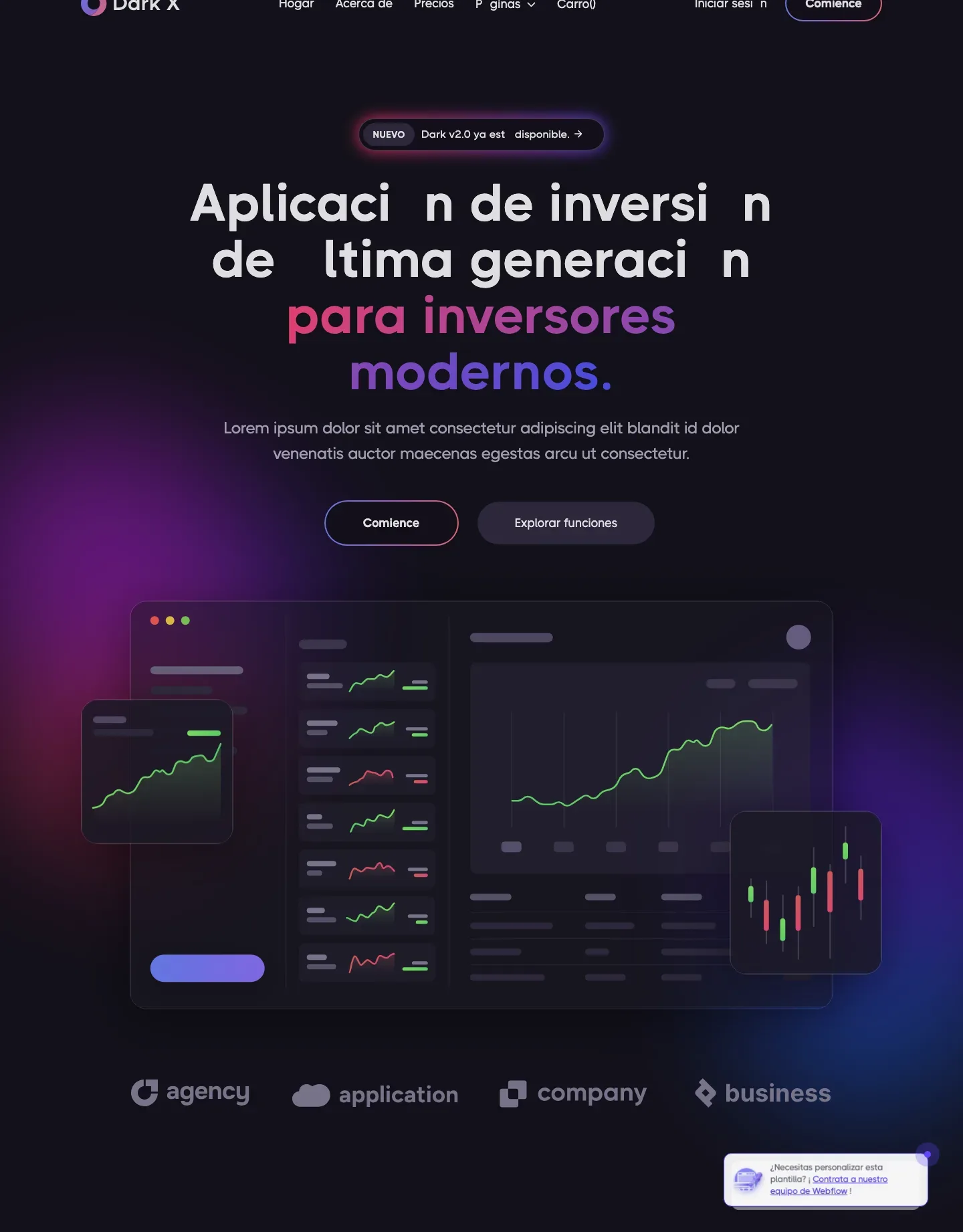 Diseño de página web para landing pages