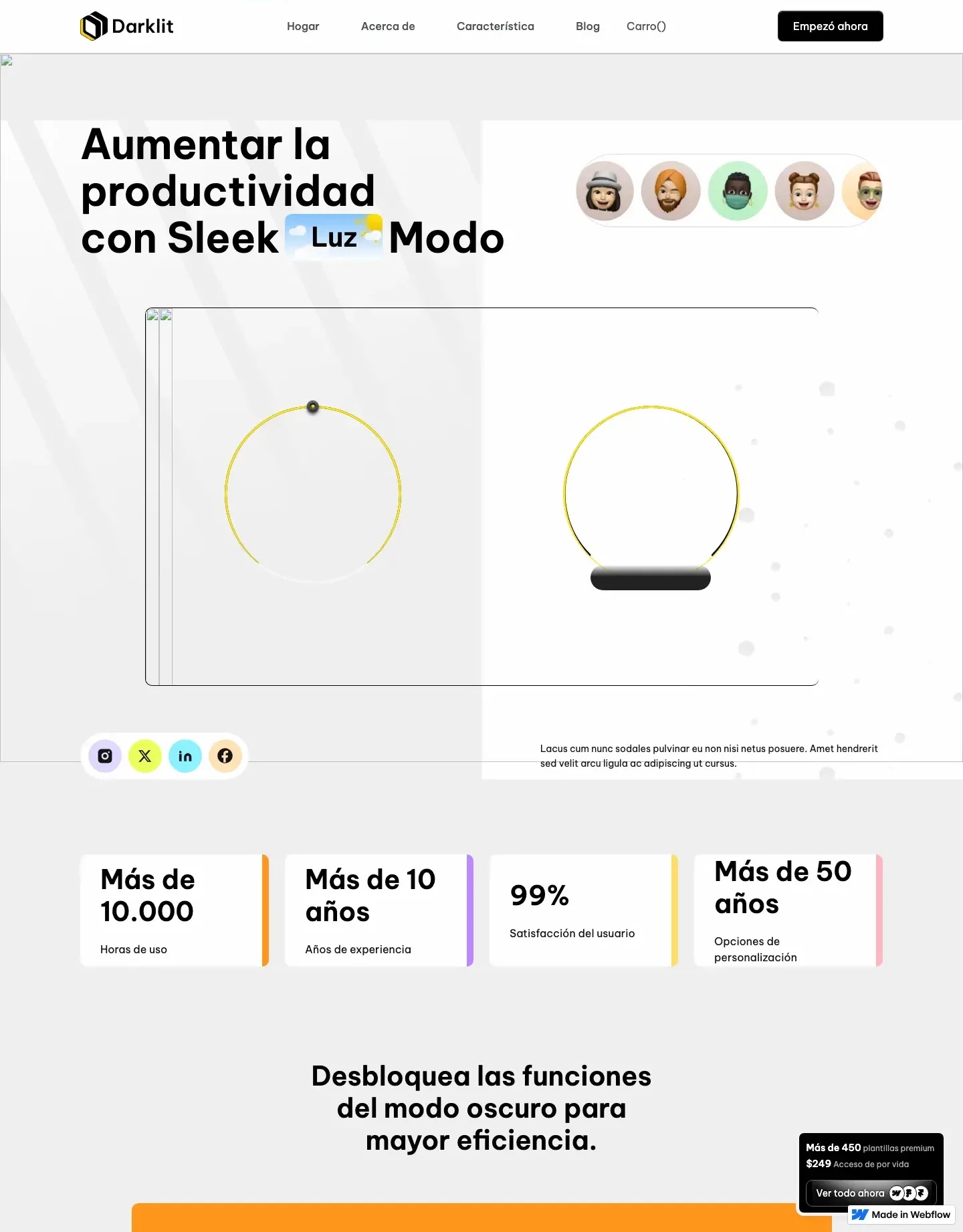 Diseño de página web para software y apps