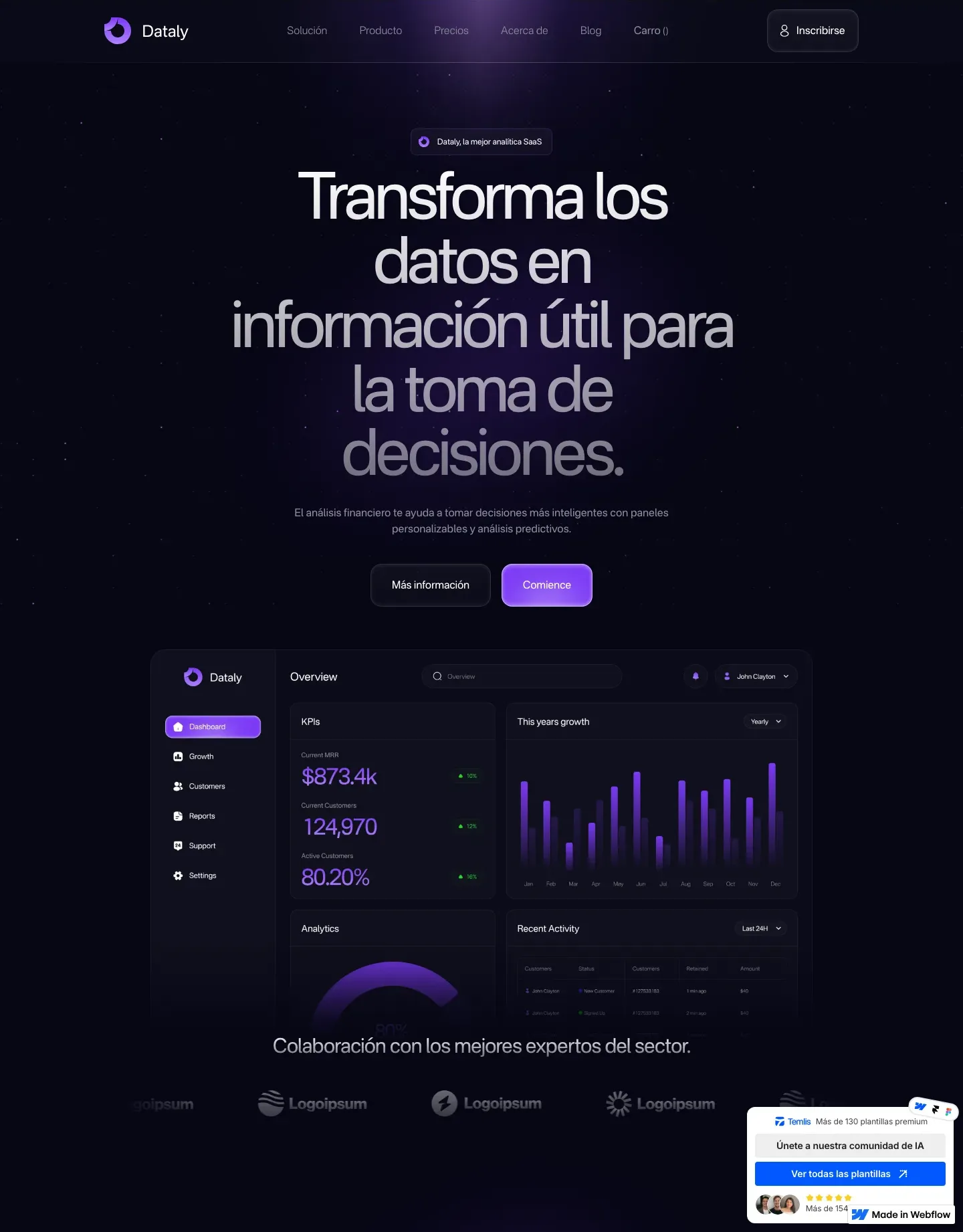 Diseño de página web para landing pages