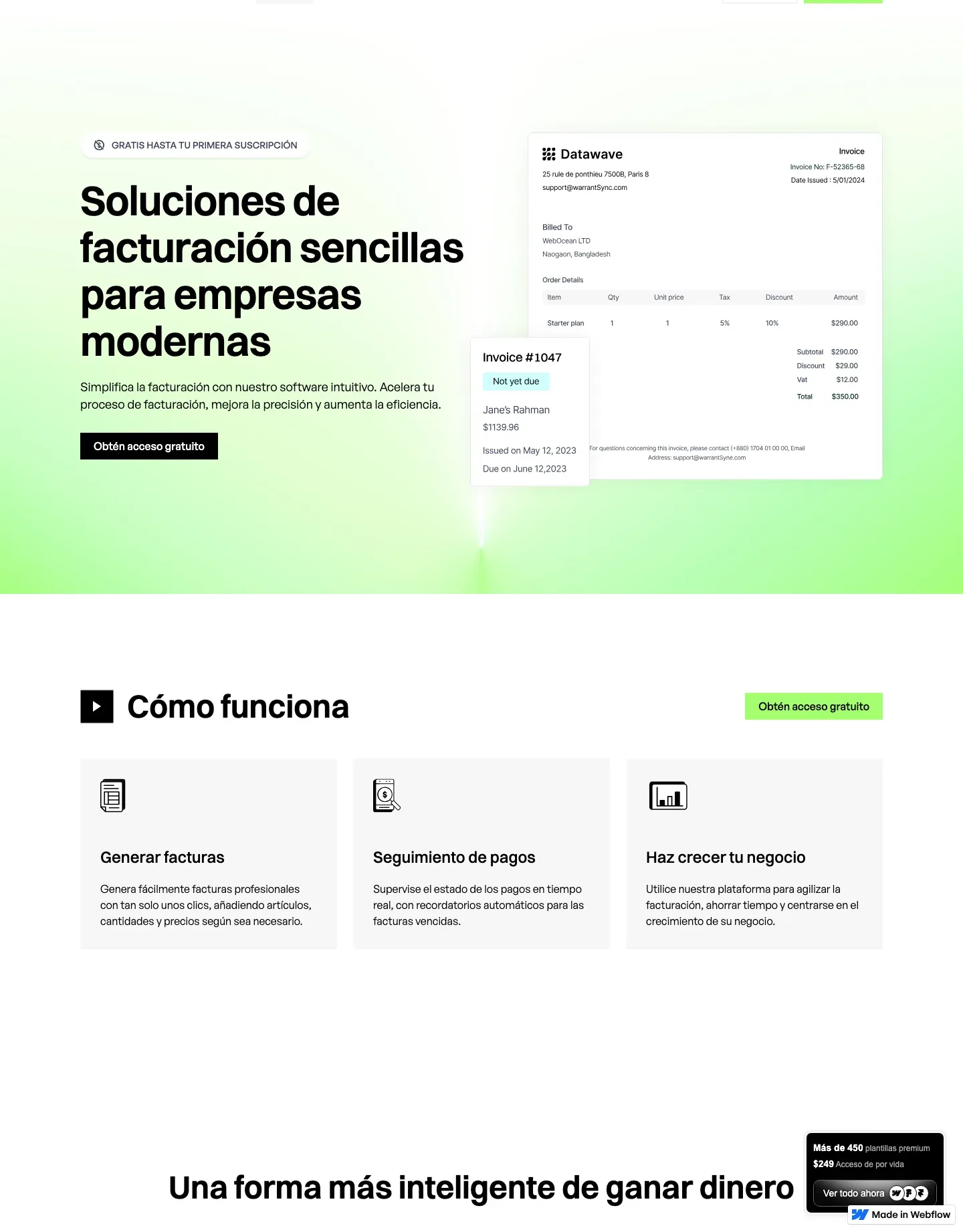 Diseño de página web para landing pages