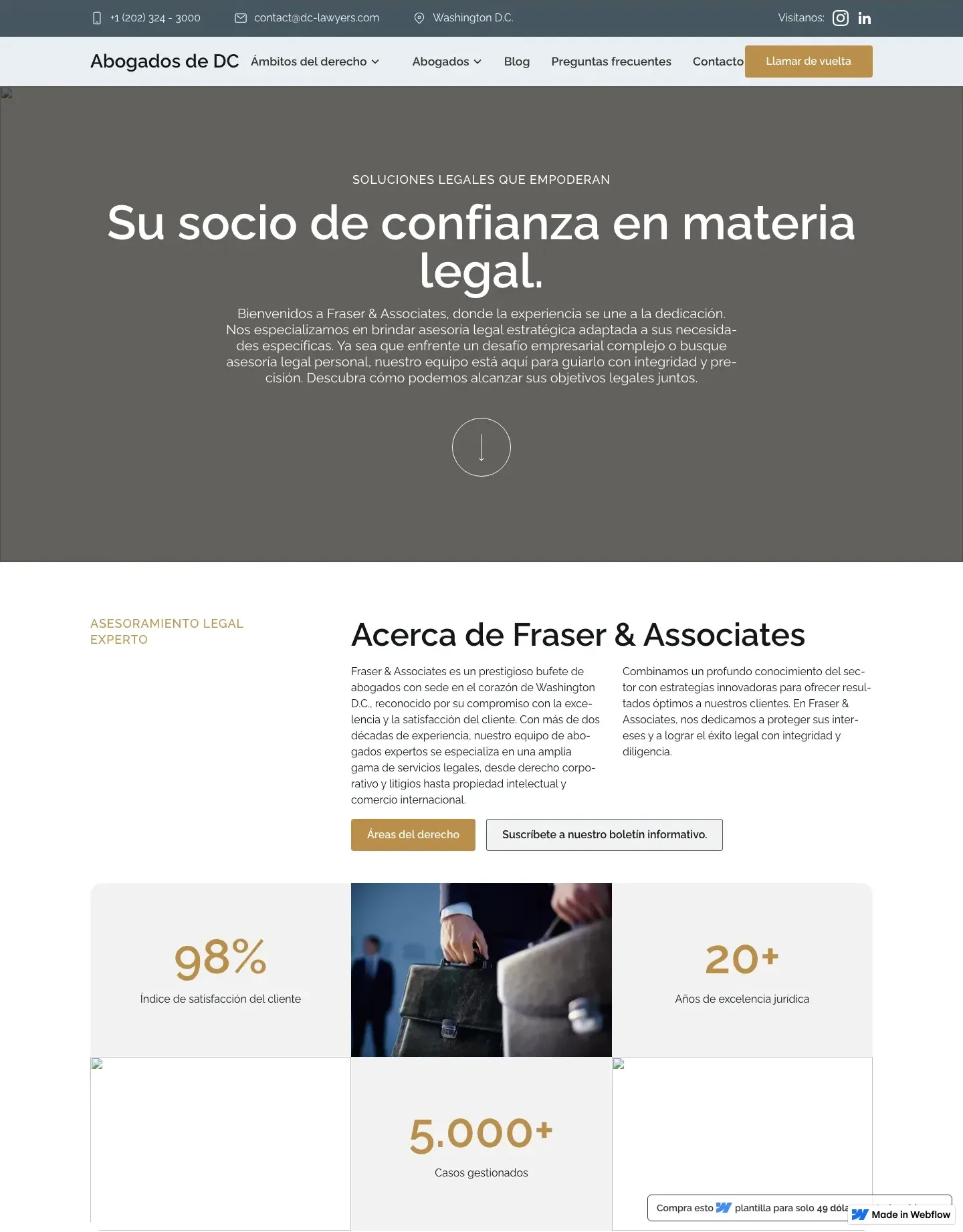 Diseño de página web para abogados