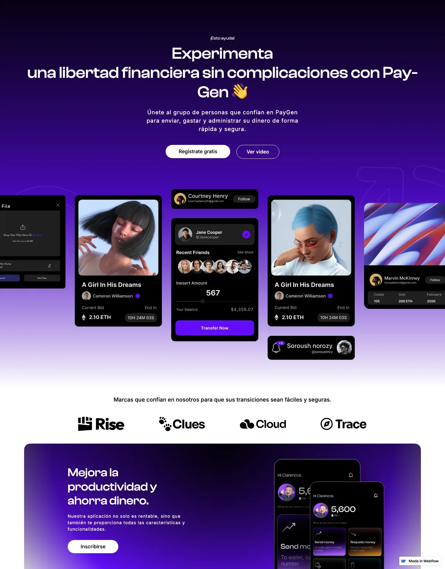 Diseño de página web para landing pages