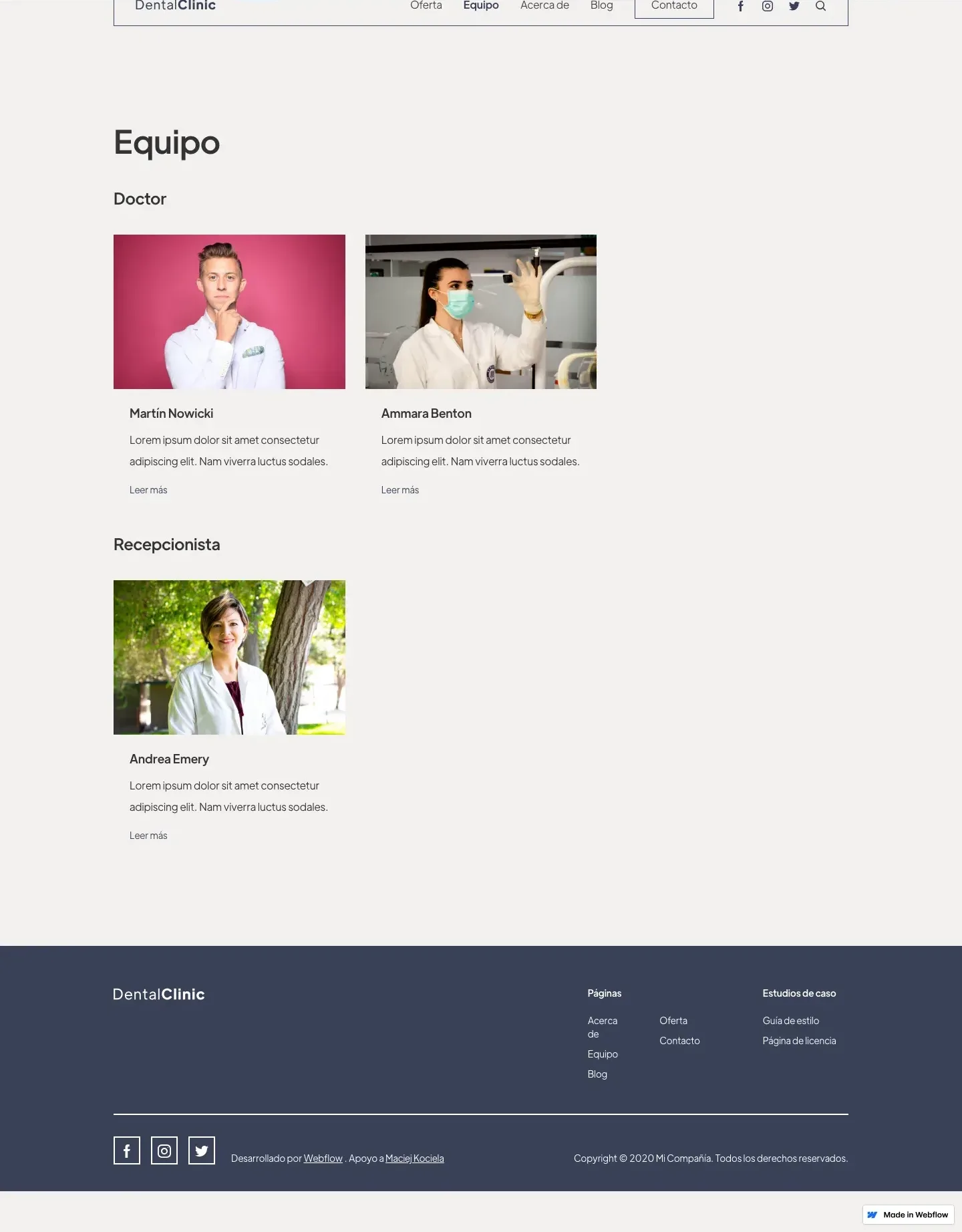 Diseño de página web para salud y bienestar