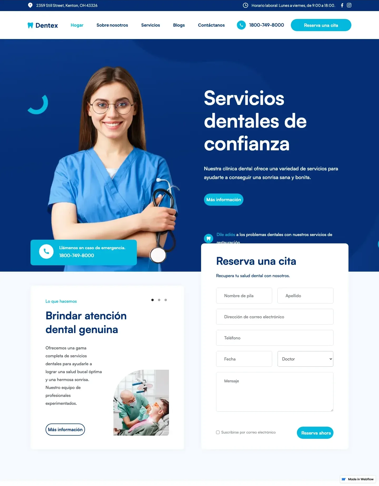 Diseño de página web para salud y bienestar