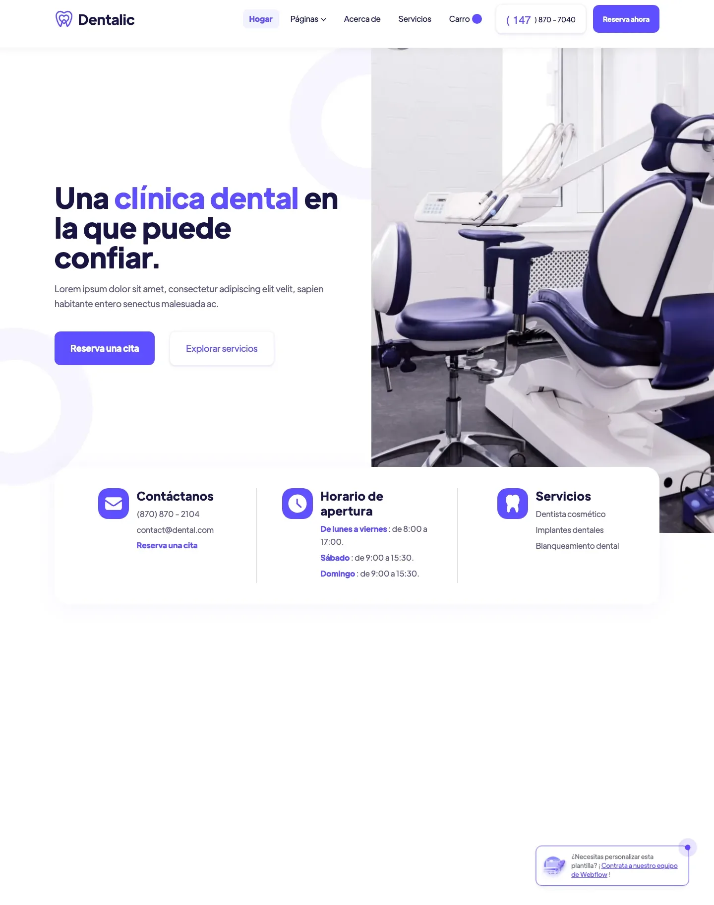 Diseño de página web para salud y bienestar