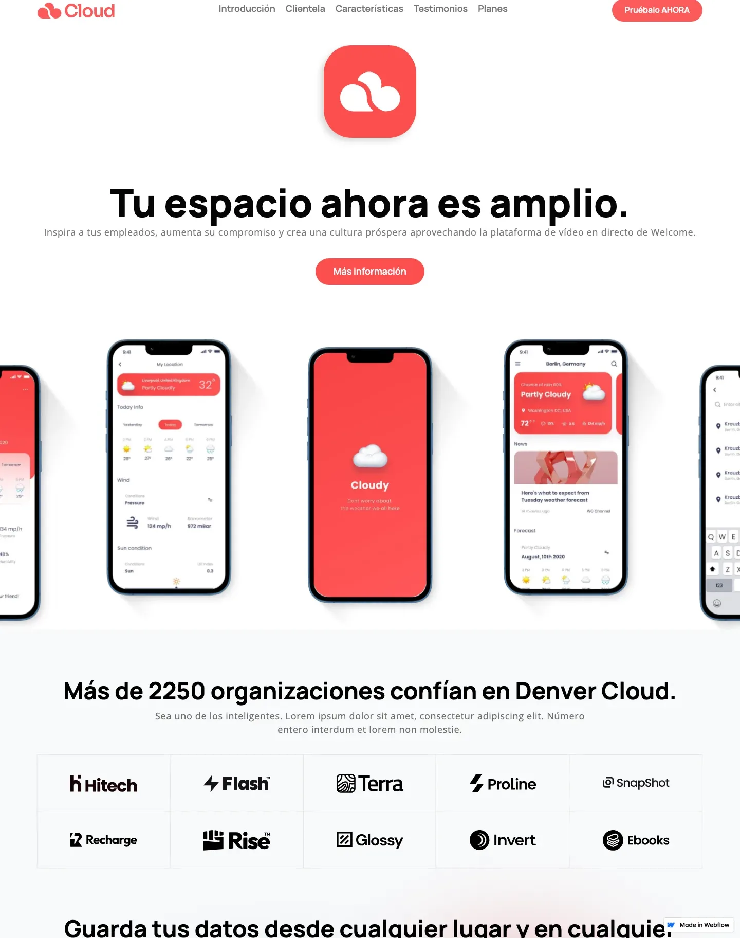 Diseño de página web para landing pages