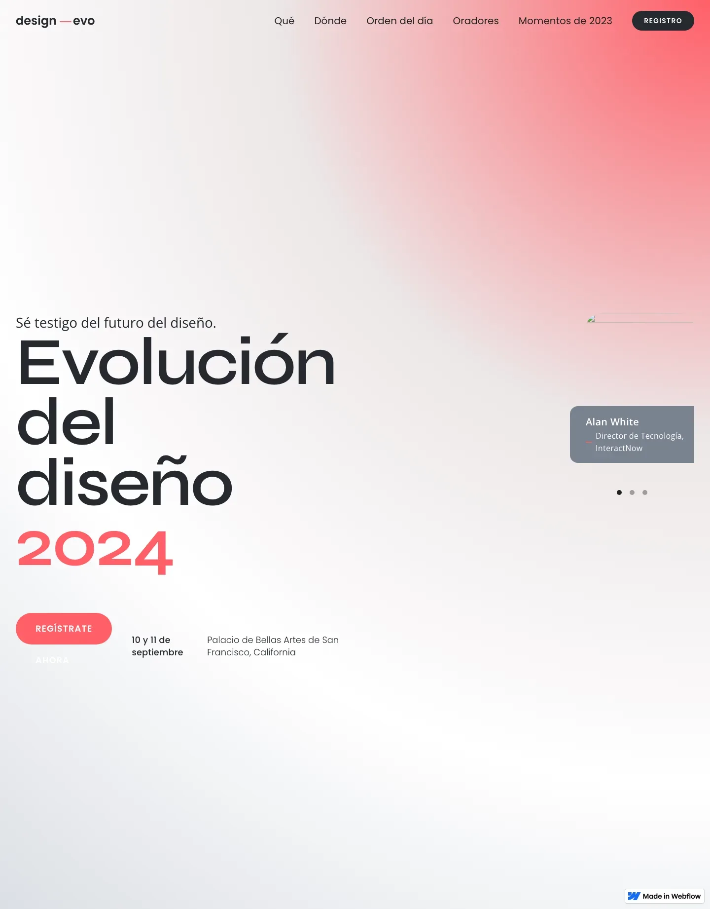Diseño de página web para fotografía y eventos