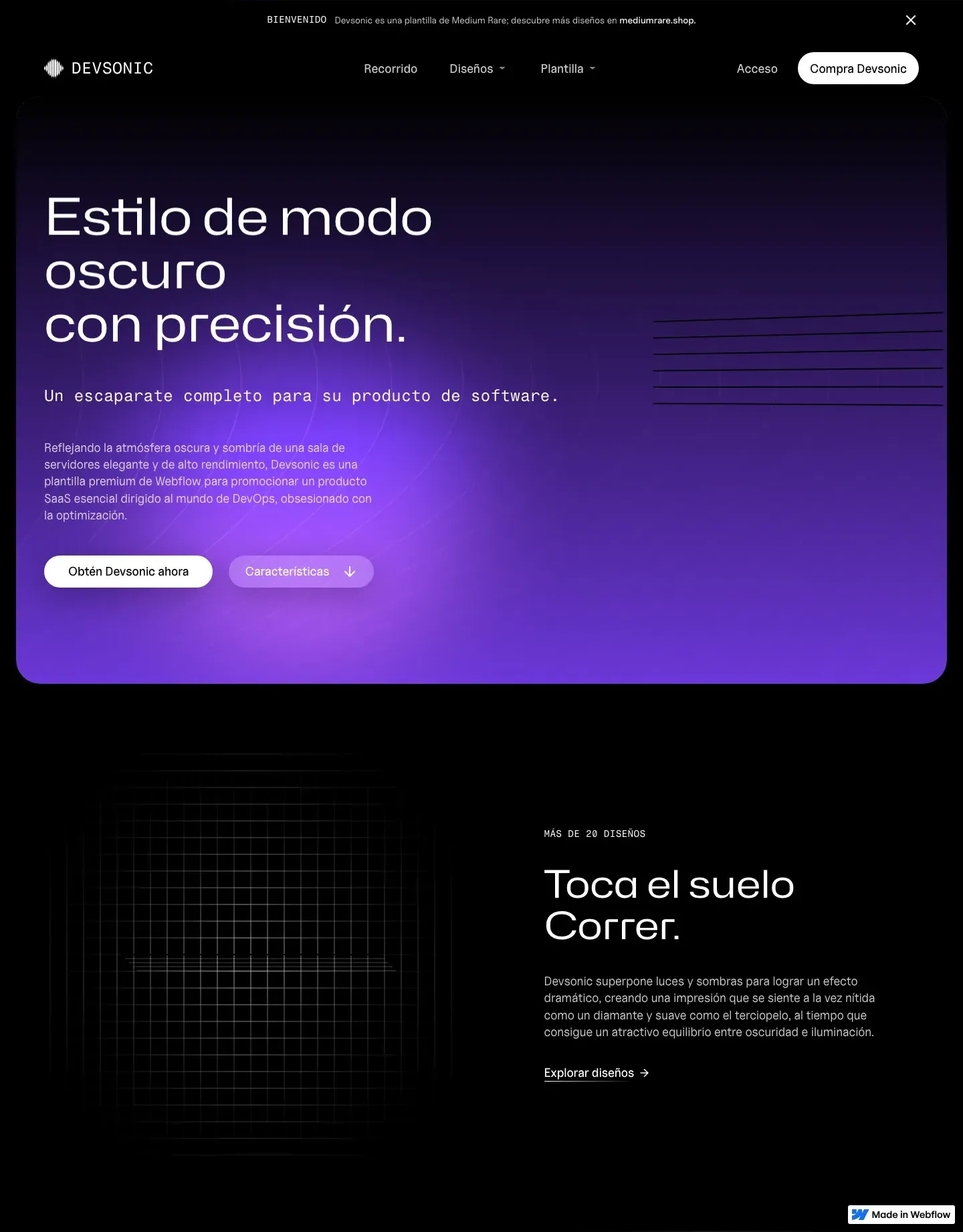 Diseño de página web para landing pages