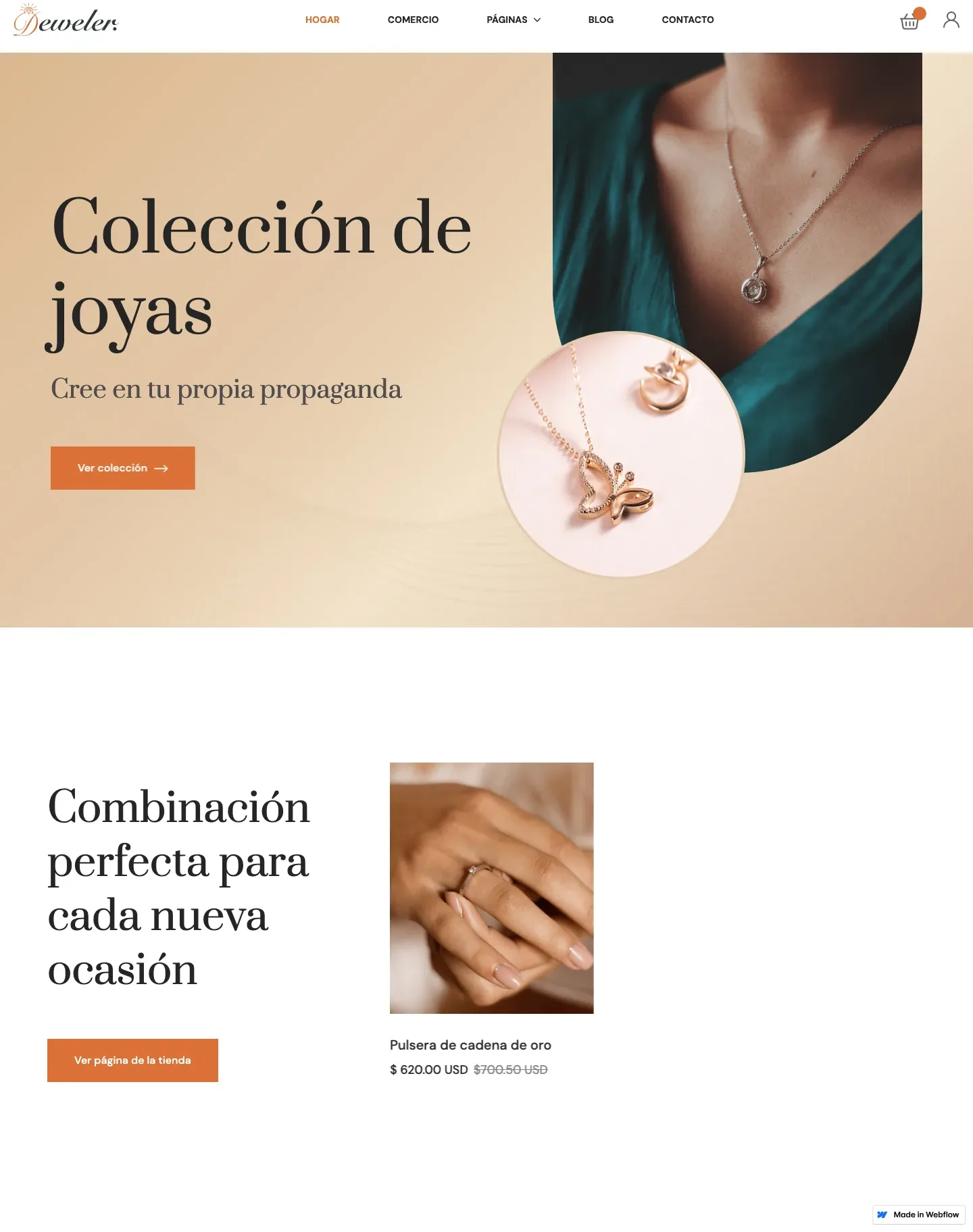 Diseño de página web para tienda en línea