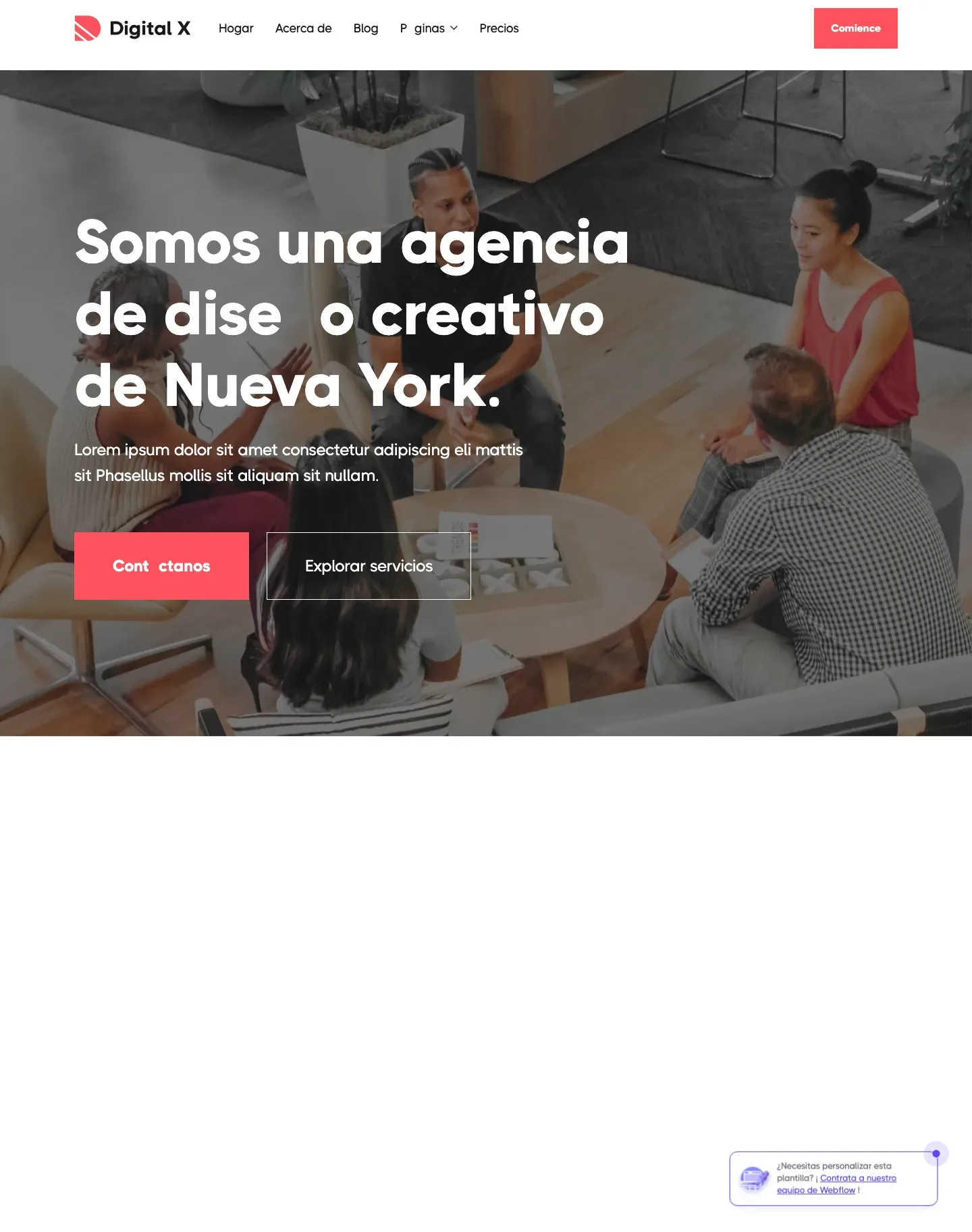 Diseño de página web para software y apps