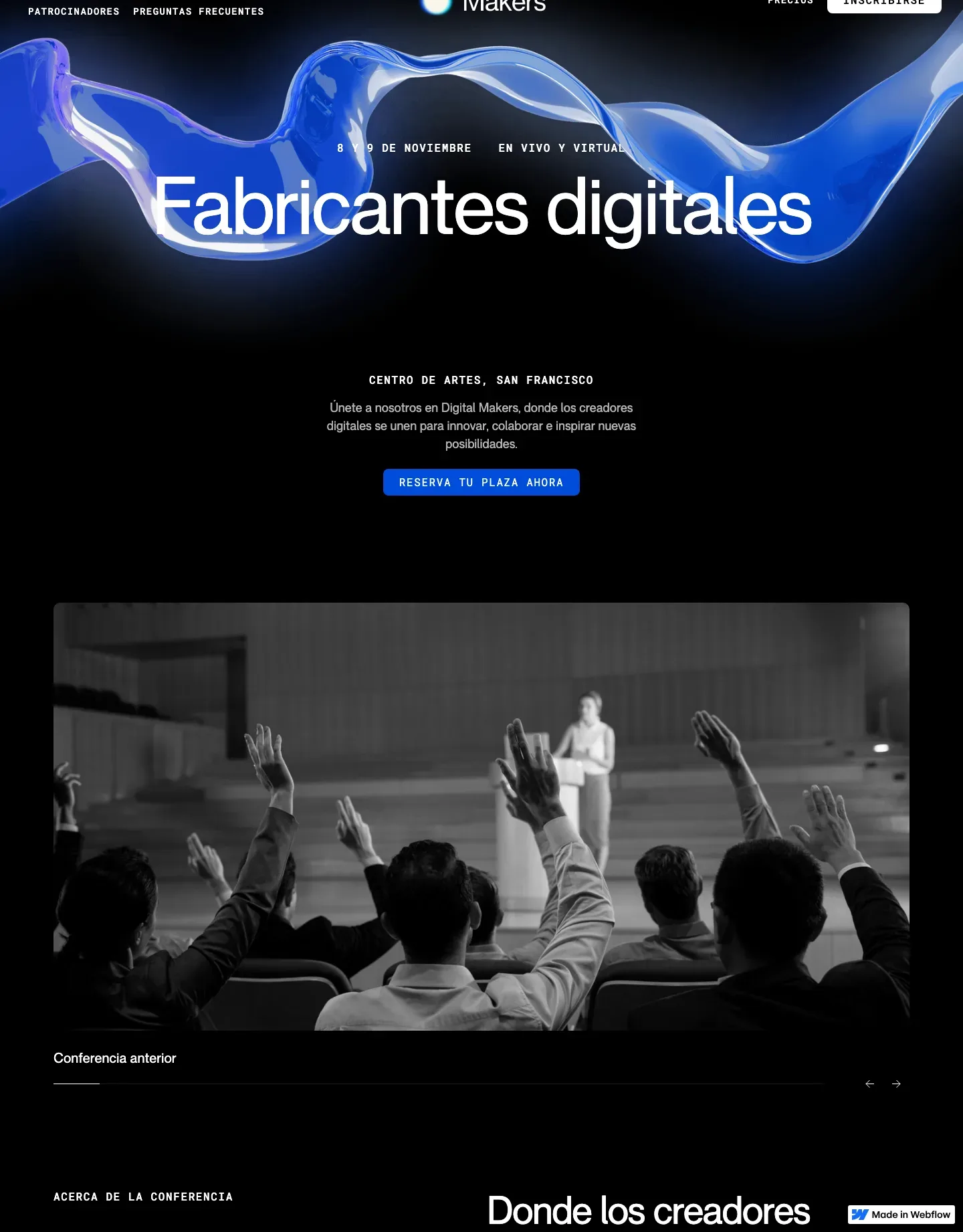 Diseño de página web para fotografía y eventos