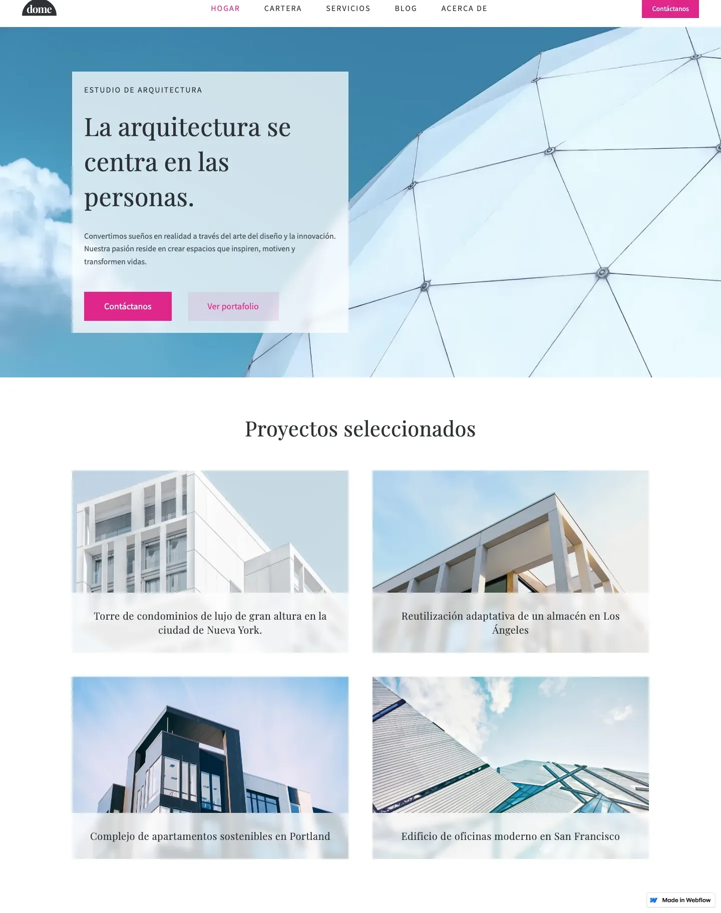Diseño de página web para construcción y arquitectura