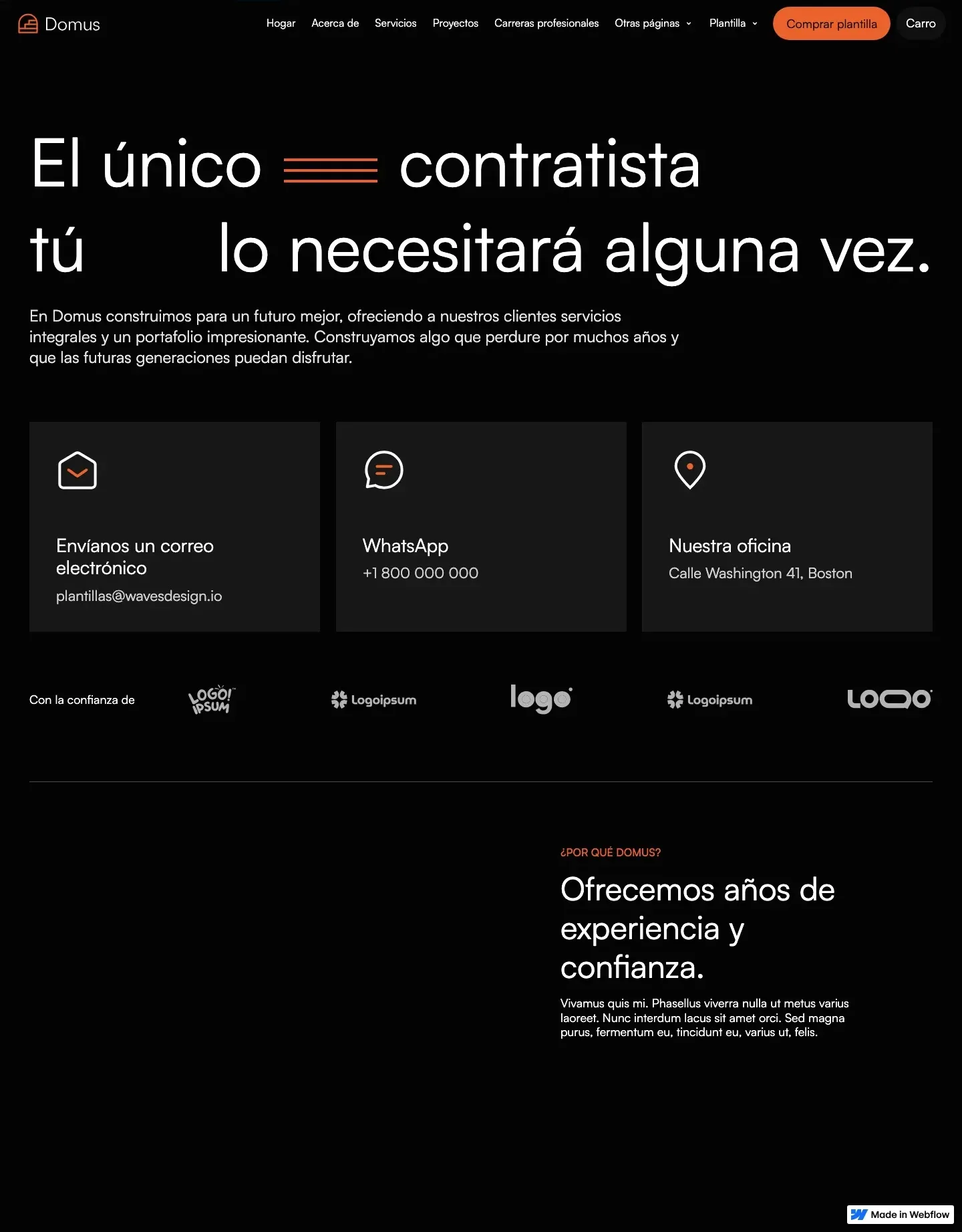 Diseño de página web para construcción y arquitectura