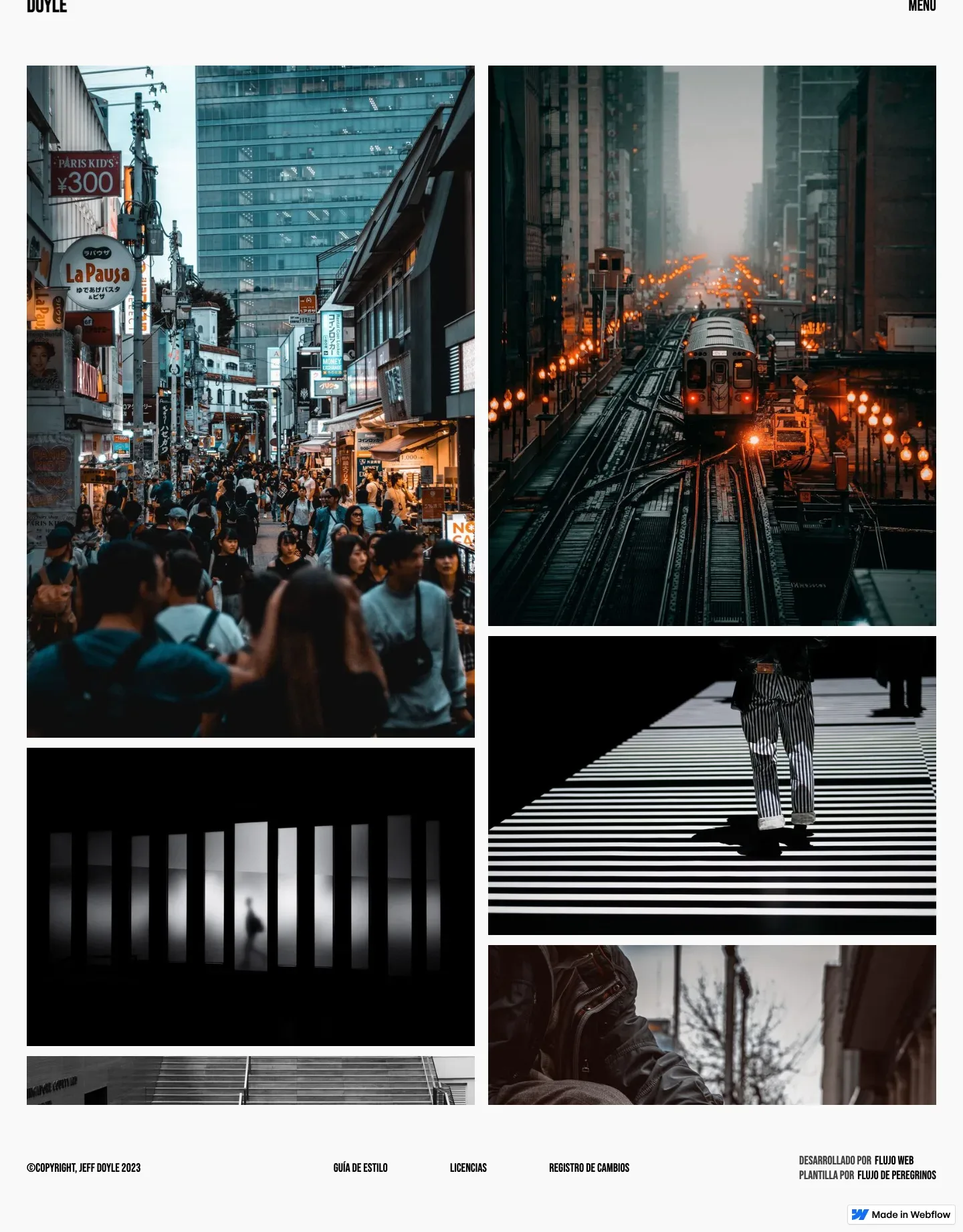 Diseño de página web para fotografía y eventos