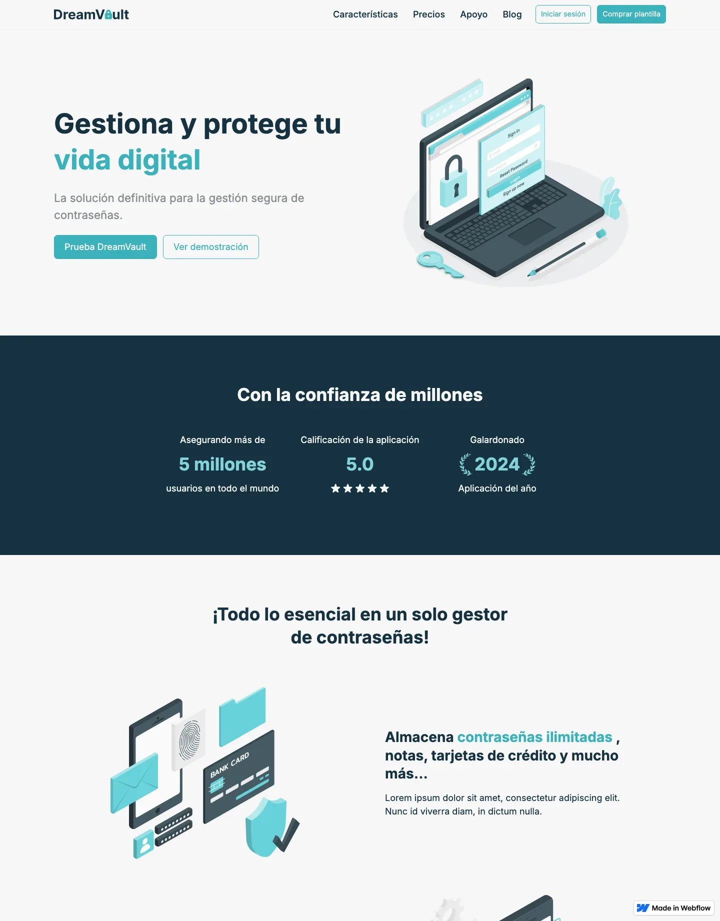 Diseño de página web para landing pages