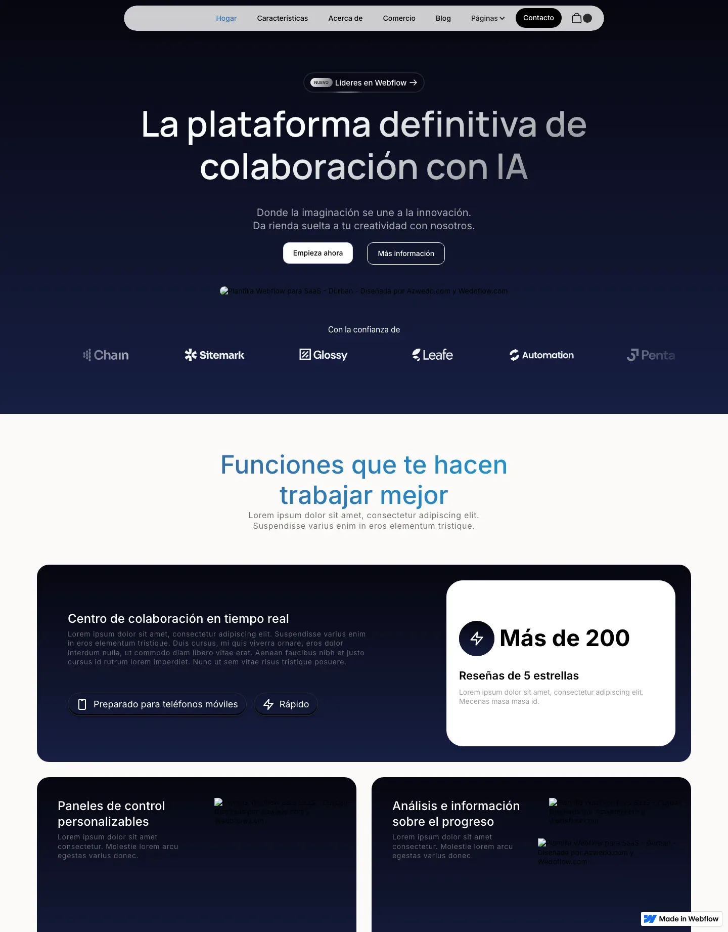 Diseño de página web para landing pages