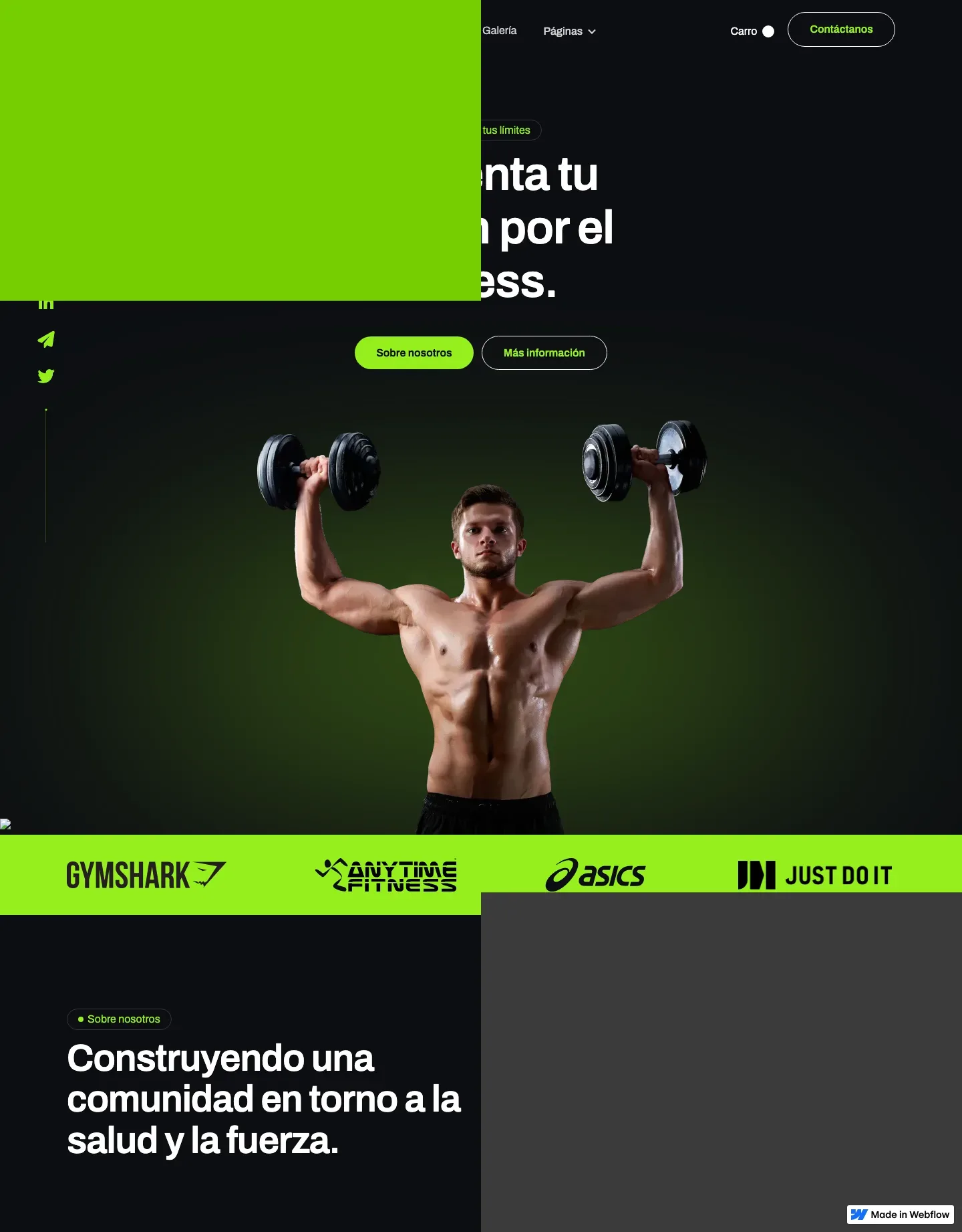 Diseño de página web para gimnasios