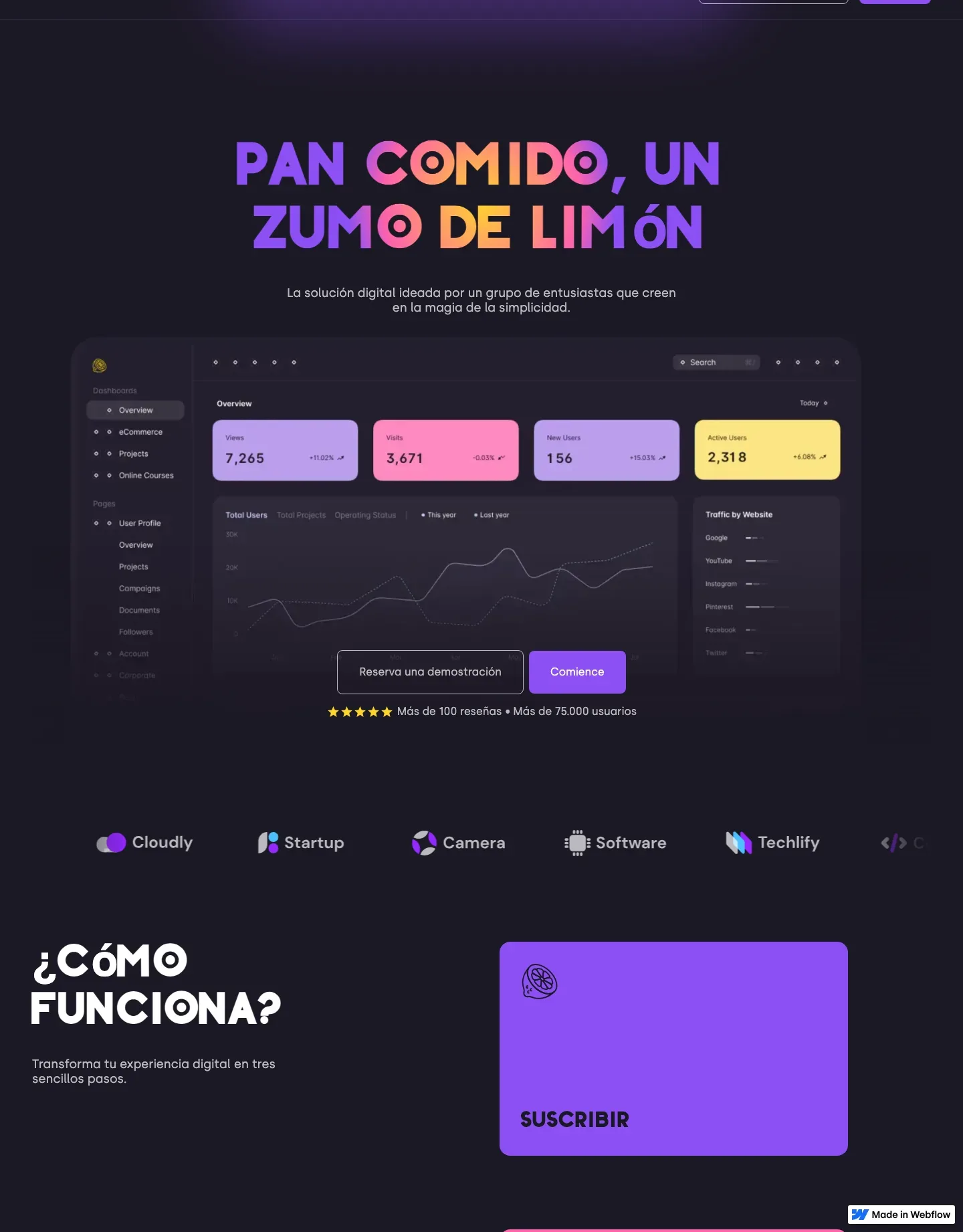 Diseño de página web para landing pages