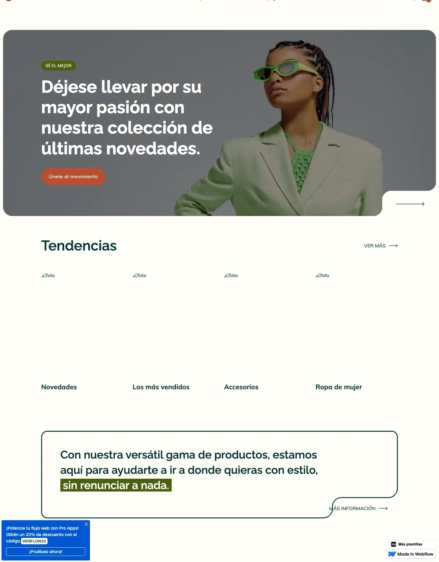 Diseño de página web para tienda en línea