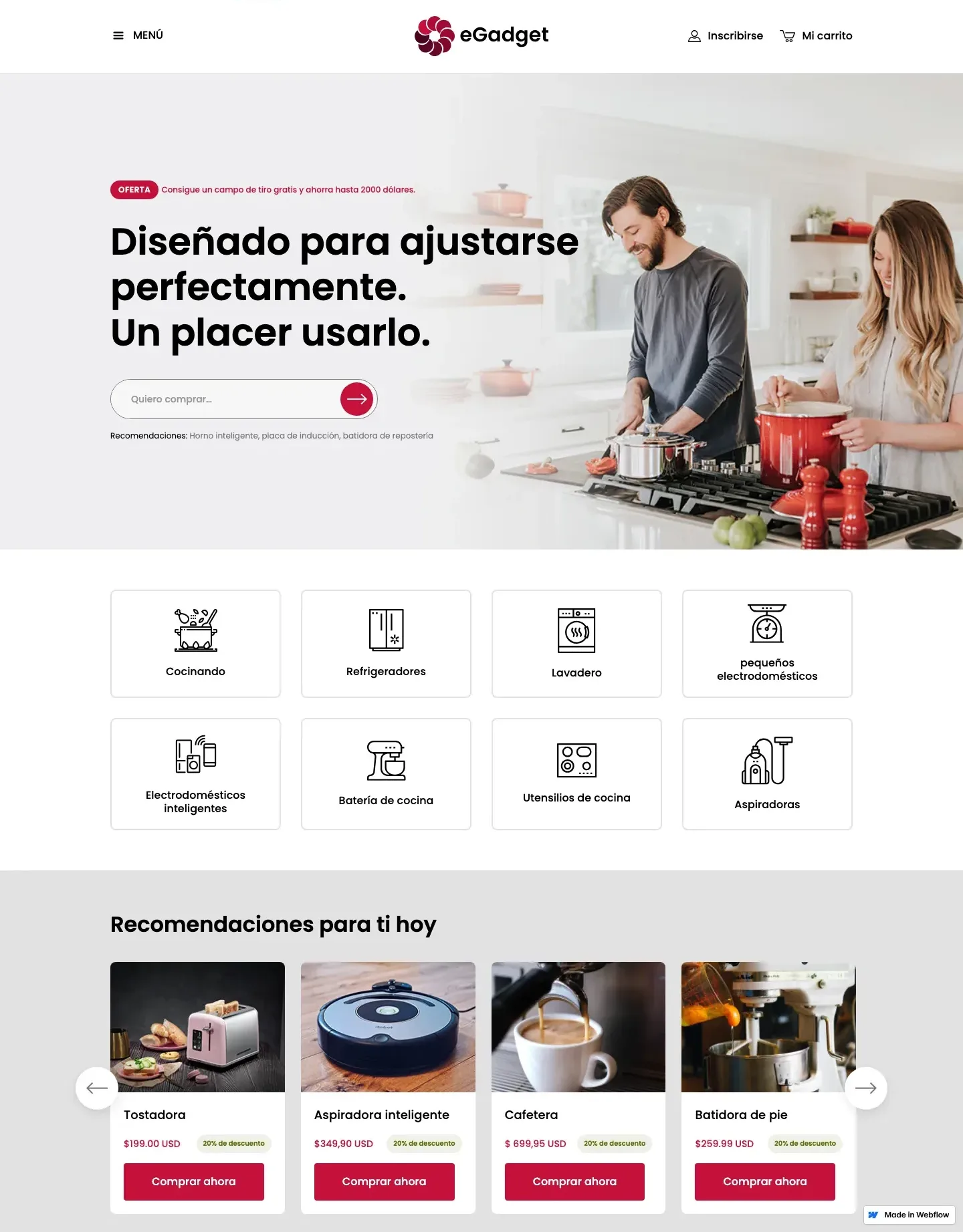 Diseño de página web para tienda en línea