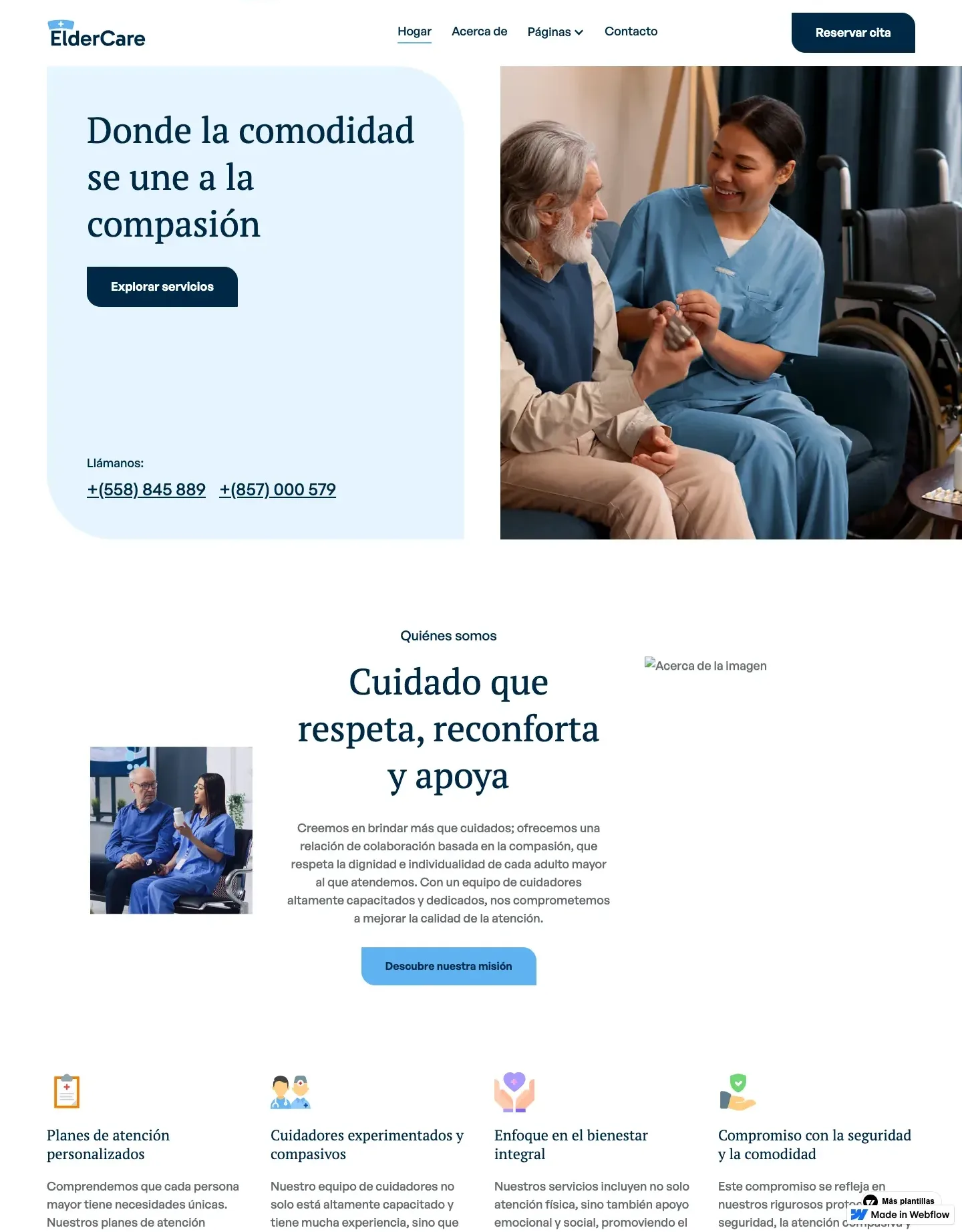 Diseño de página web para salud y bienestar