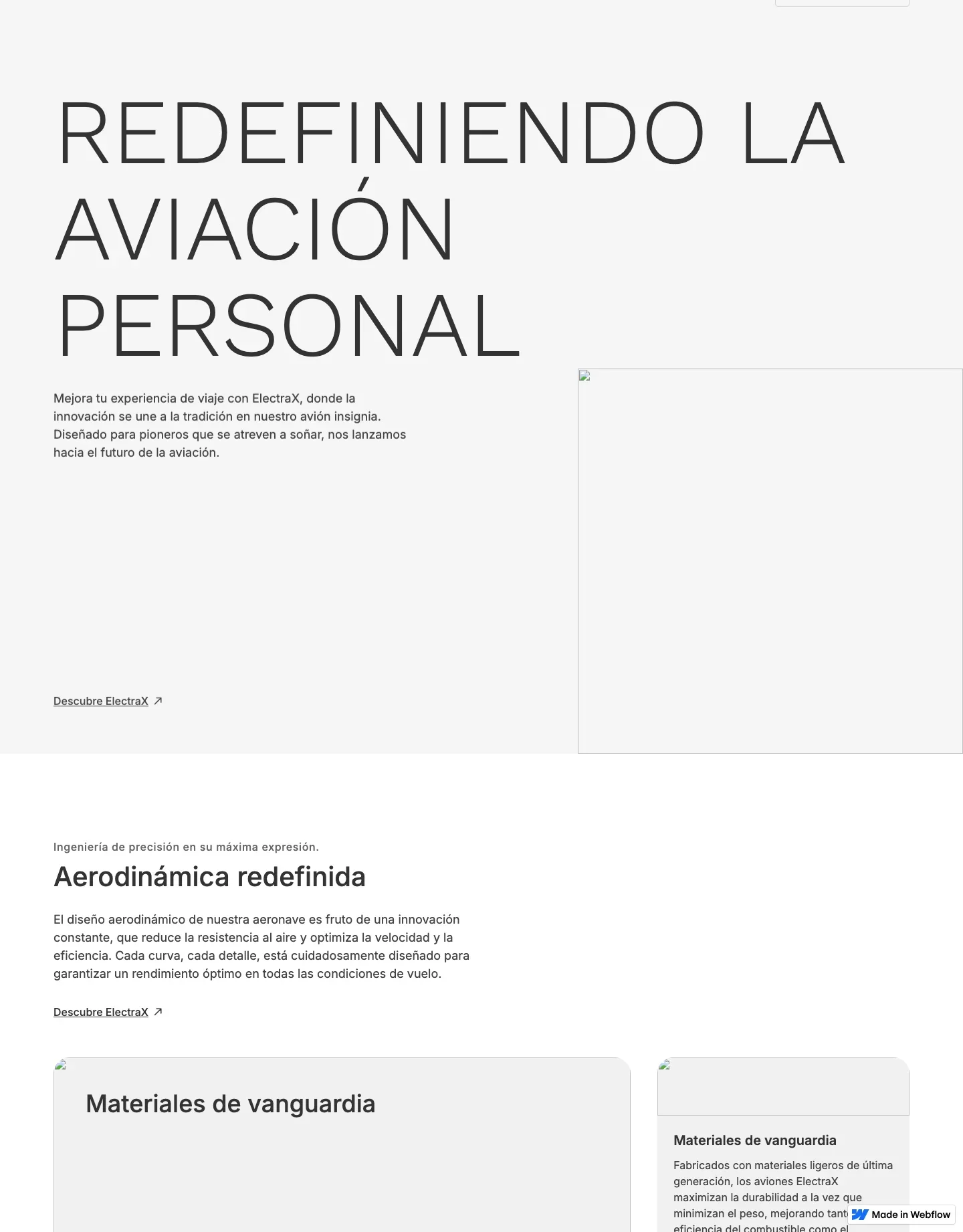 Diseño de página web para landing pages