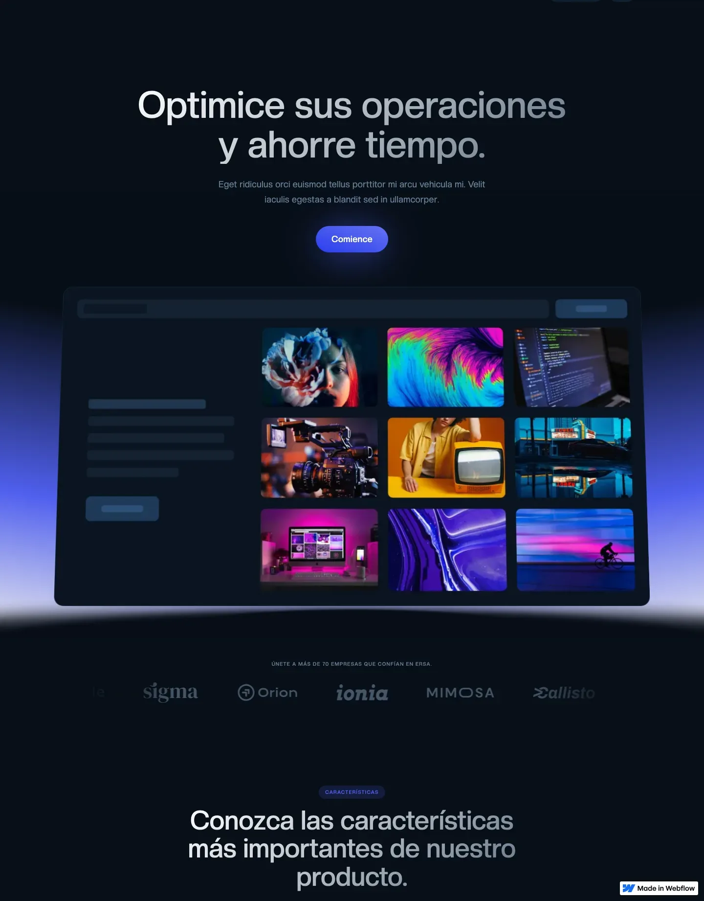 Diseño de página web para landing pages