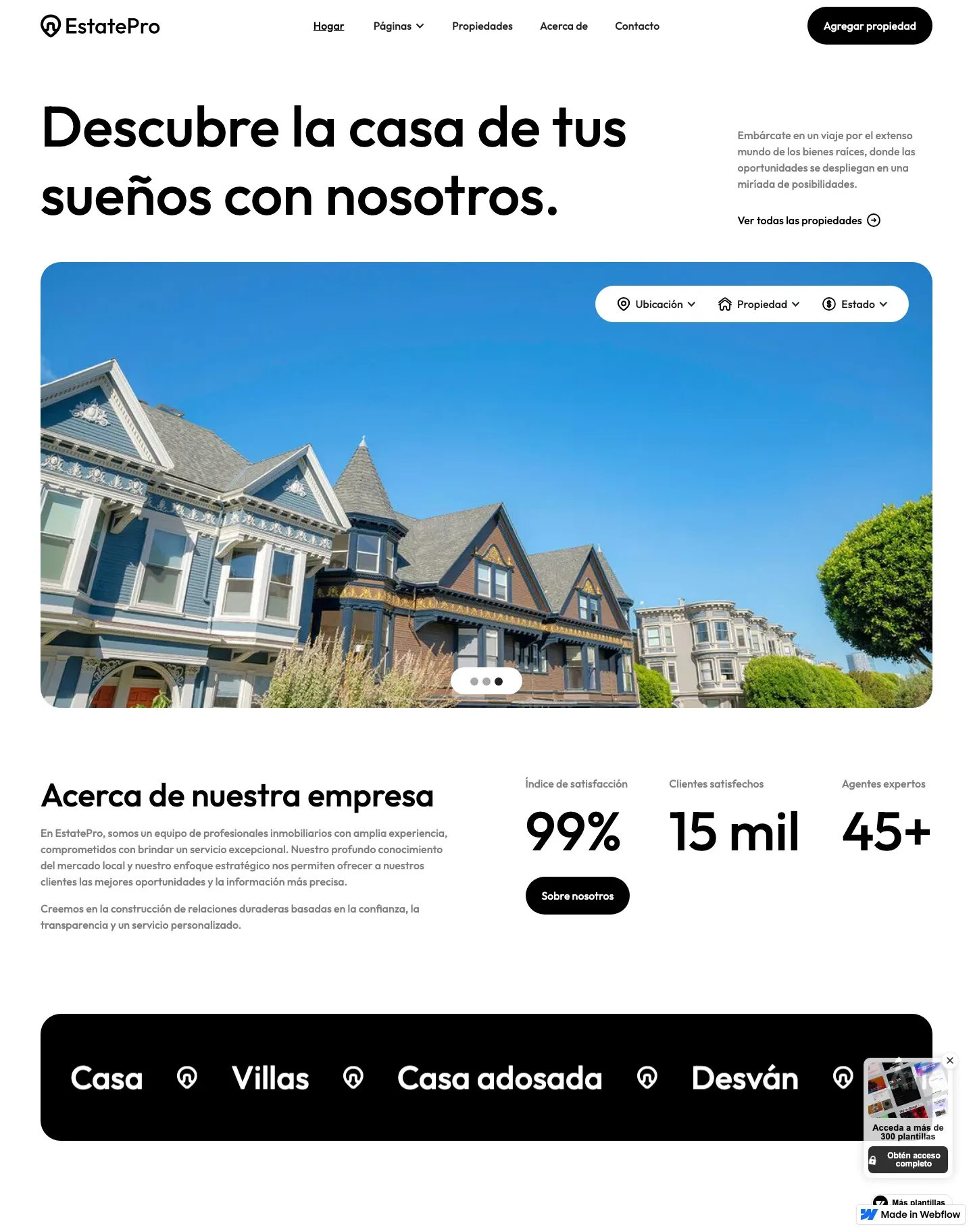 Diseño de página web para inmobiliarias