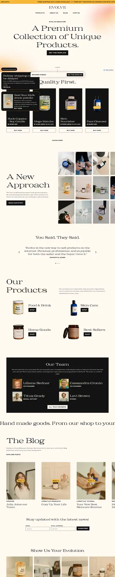 Diseño de página web para tienda en línea
