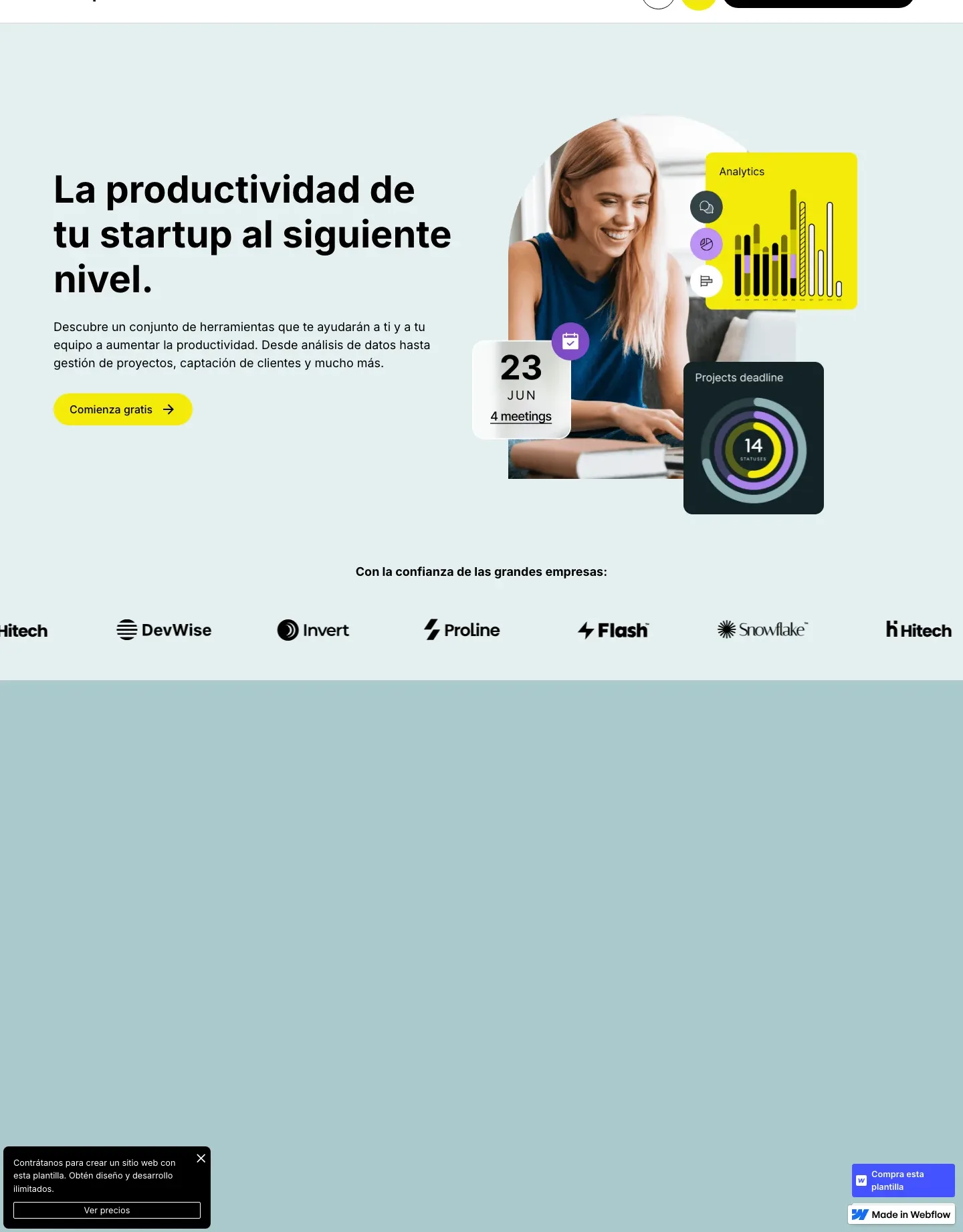 Diseño de página web para landing pages
