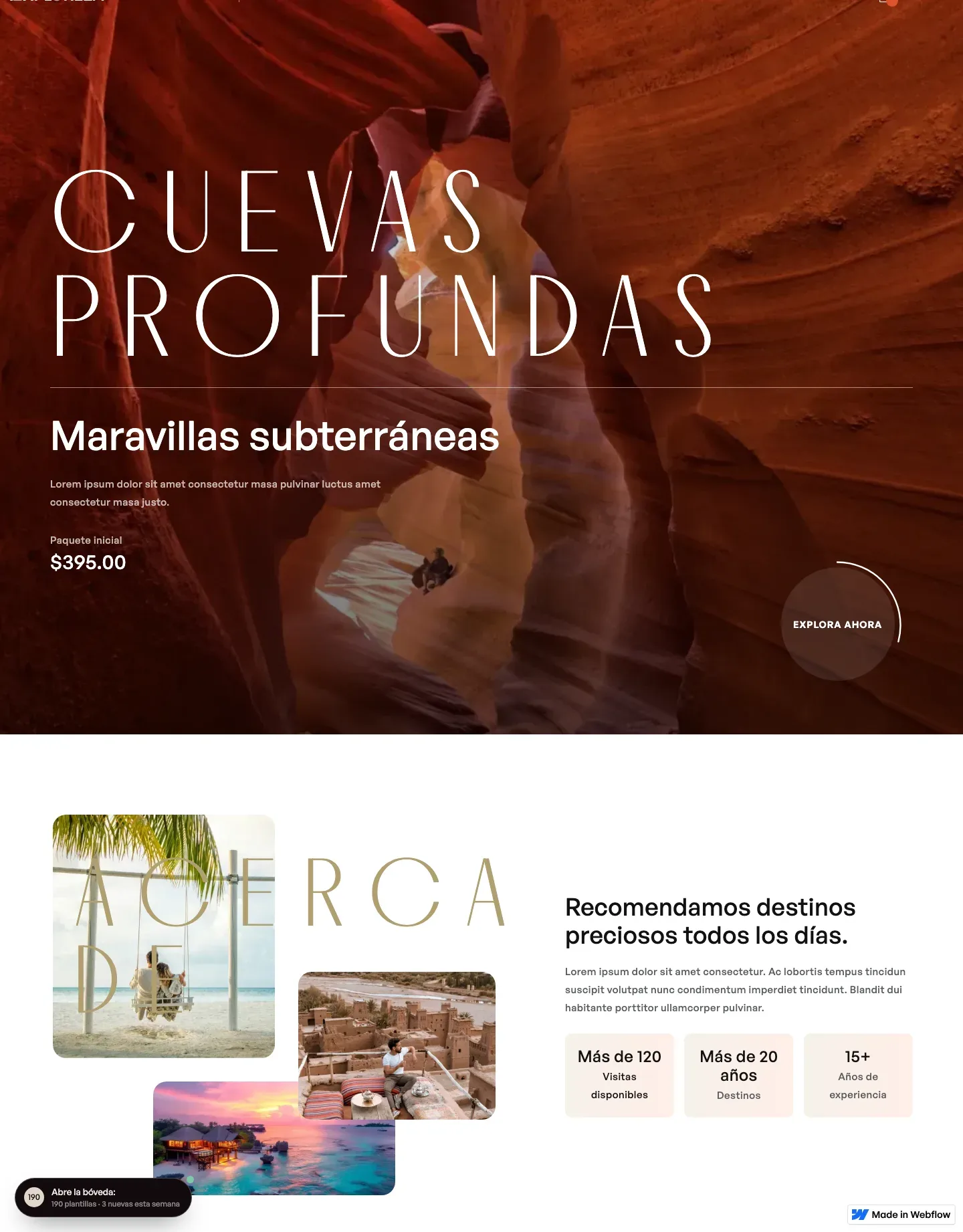 Diseño de página web para turismo y viajes