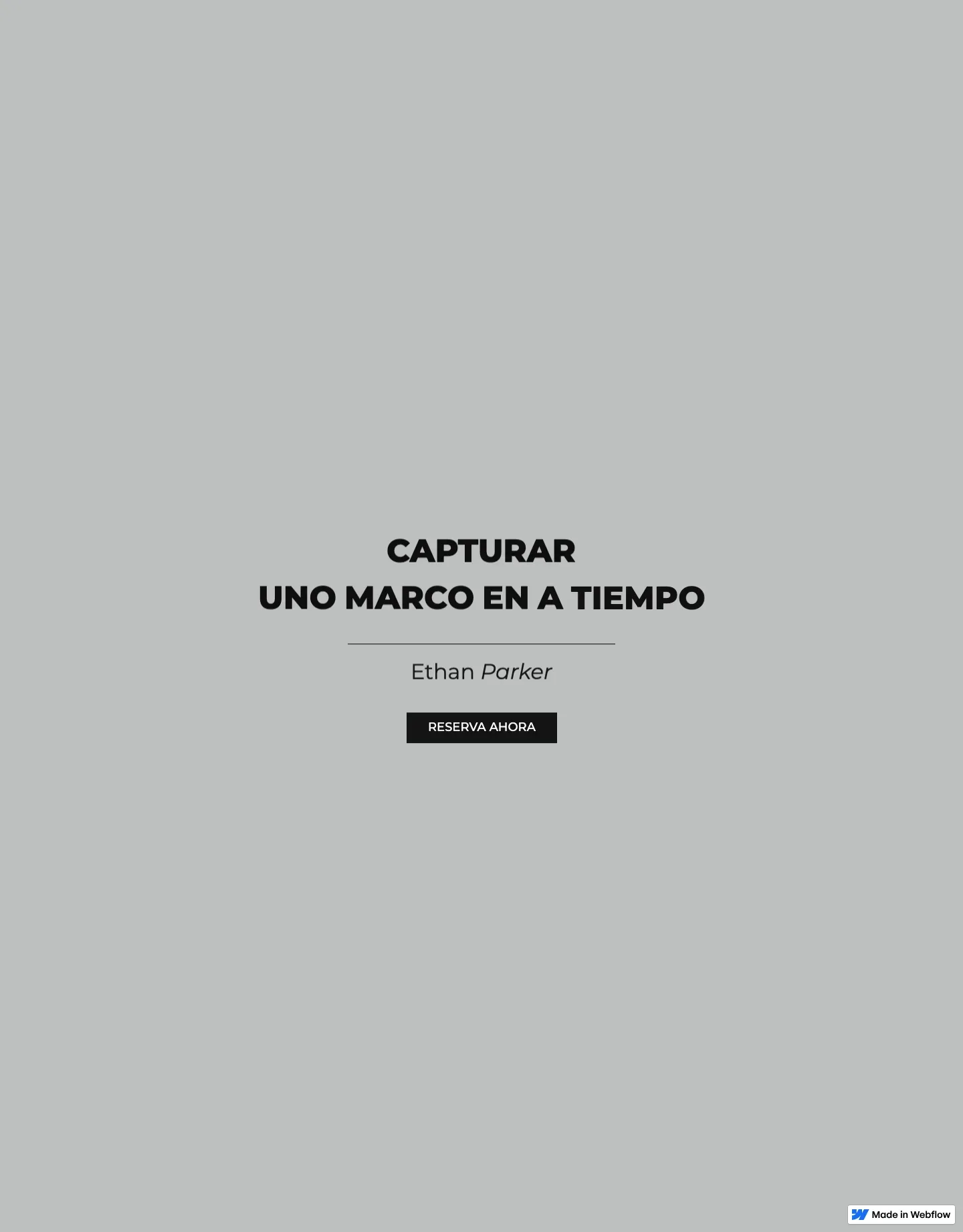 Diseño de página web para fotografía y eventos