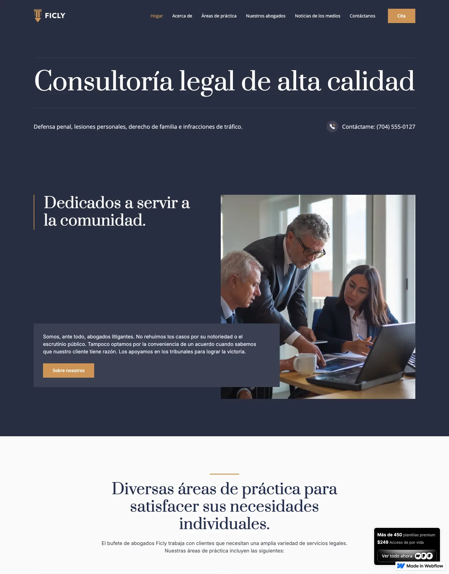 Diseño de página web para abogados