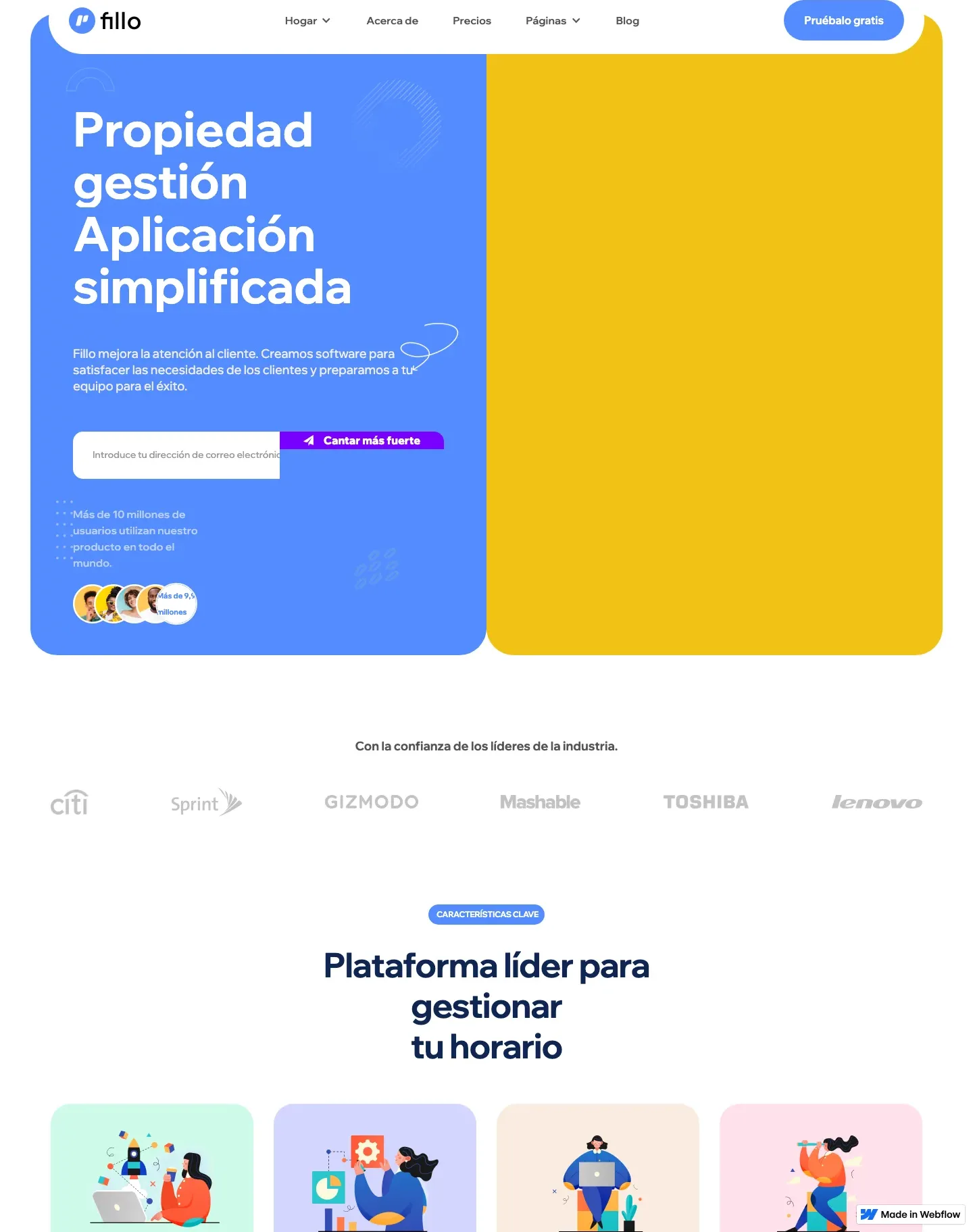 Diseño de página web para landing pages