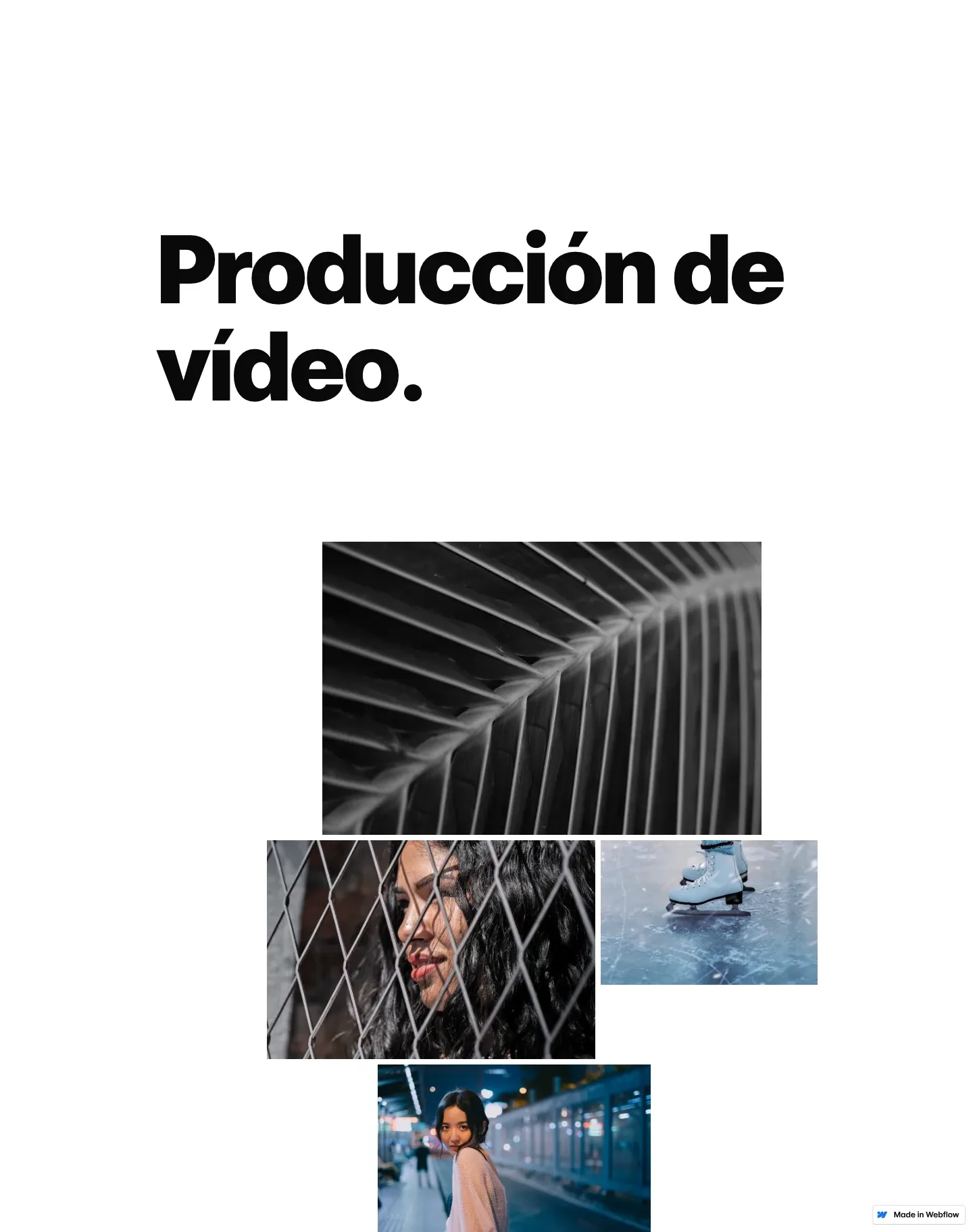 Diseño de página web para música y entretenimiento