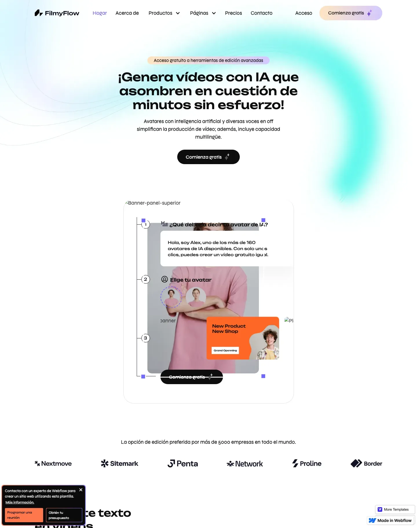 Diseño de página web para música y entretenimiento