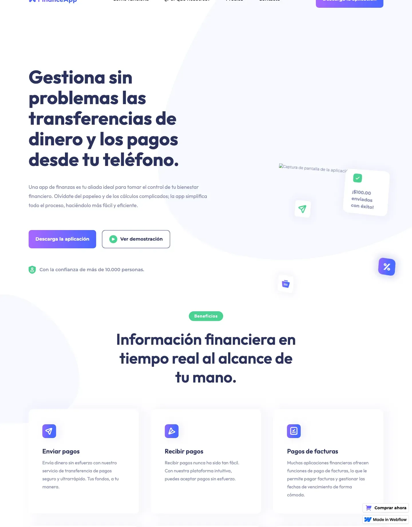 Diseño de página web para landing pages