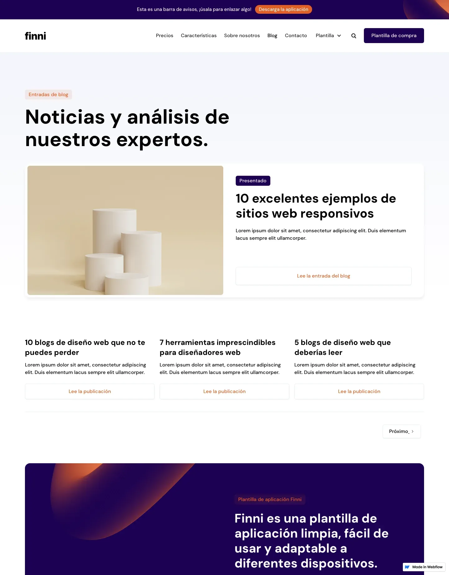 Diseño de página web para landing pages