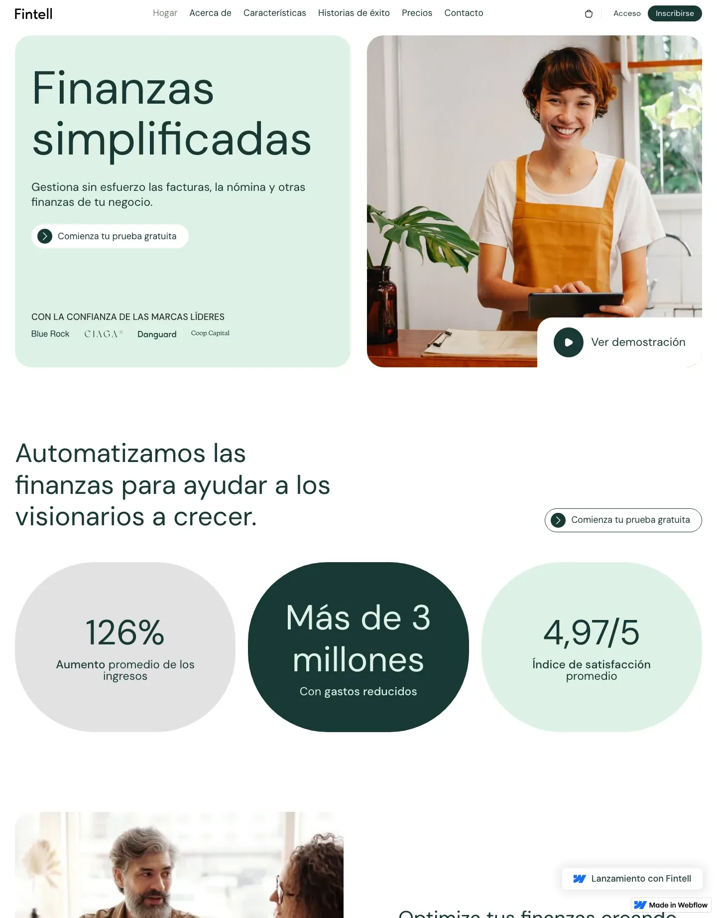 Diseño de página web para landing pages