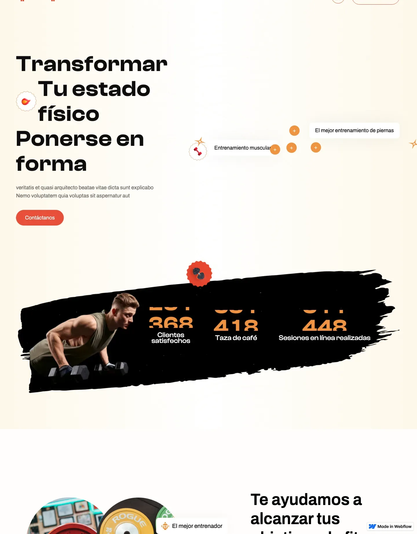 Diseño de página web para gimnasios