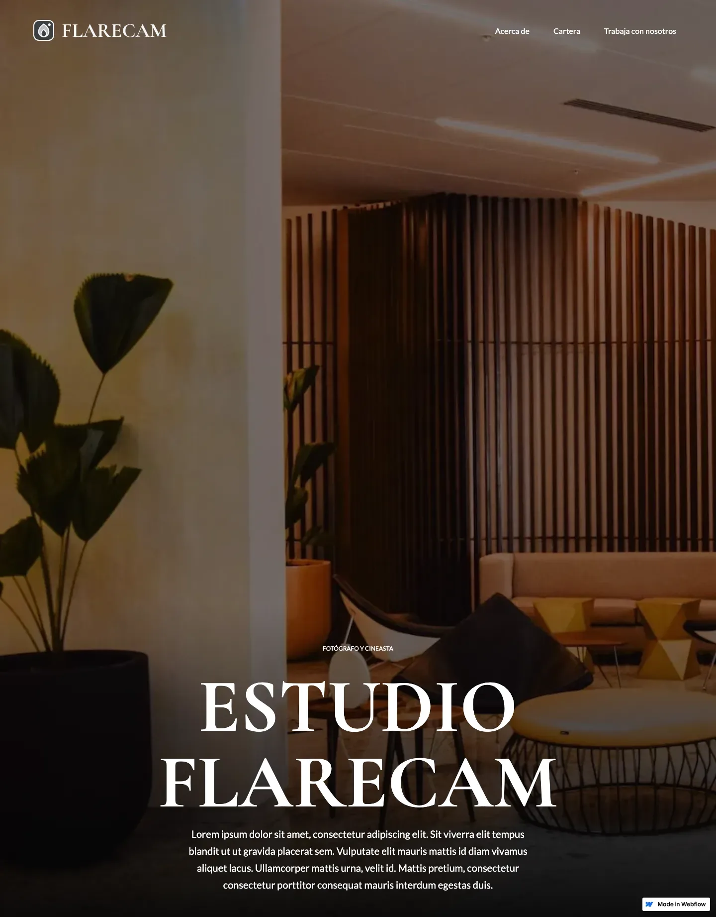 Diseño de página web para fotografía y eventos