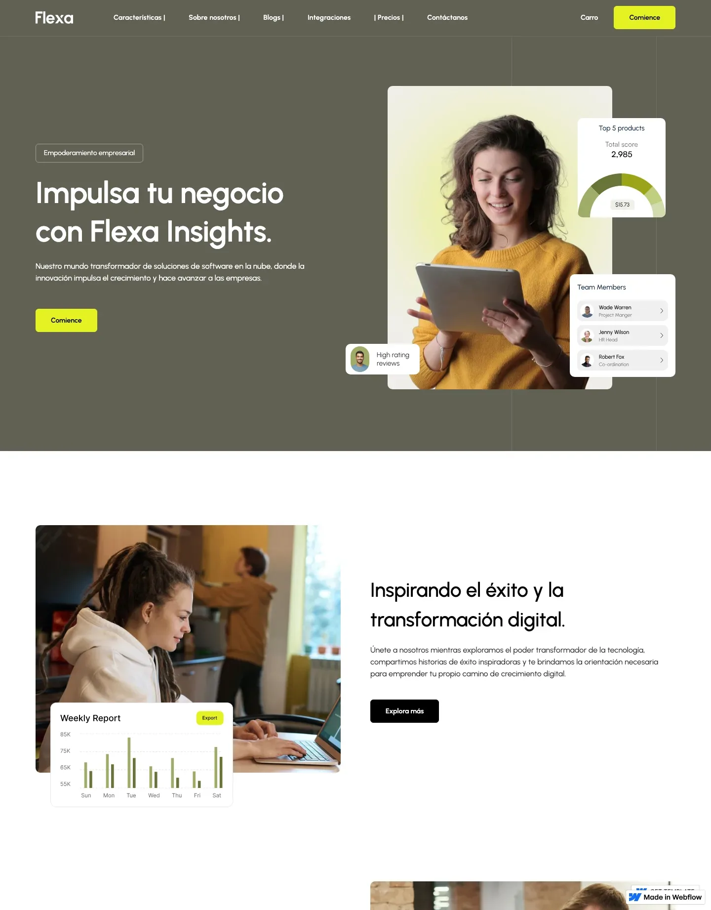 Diseño de página web para landing pages