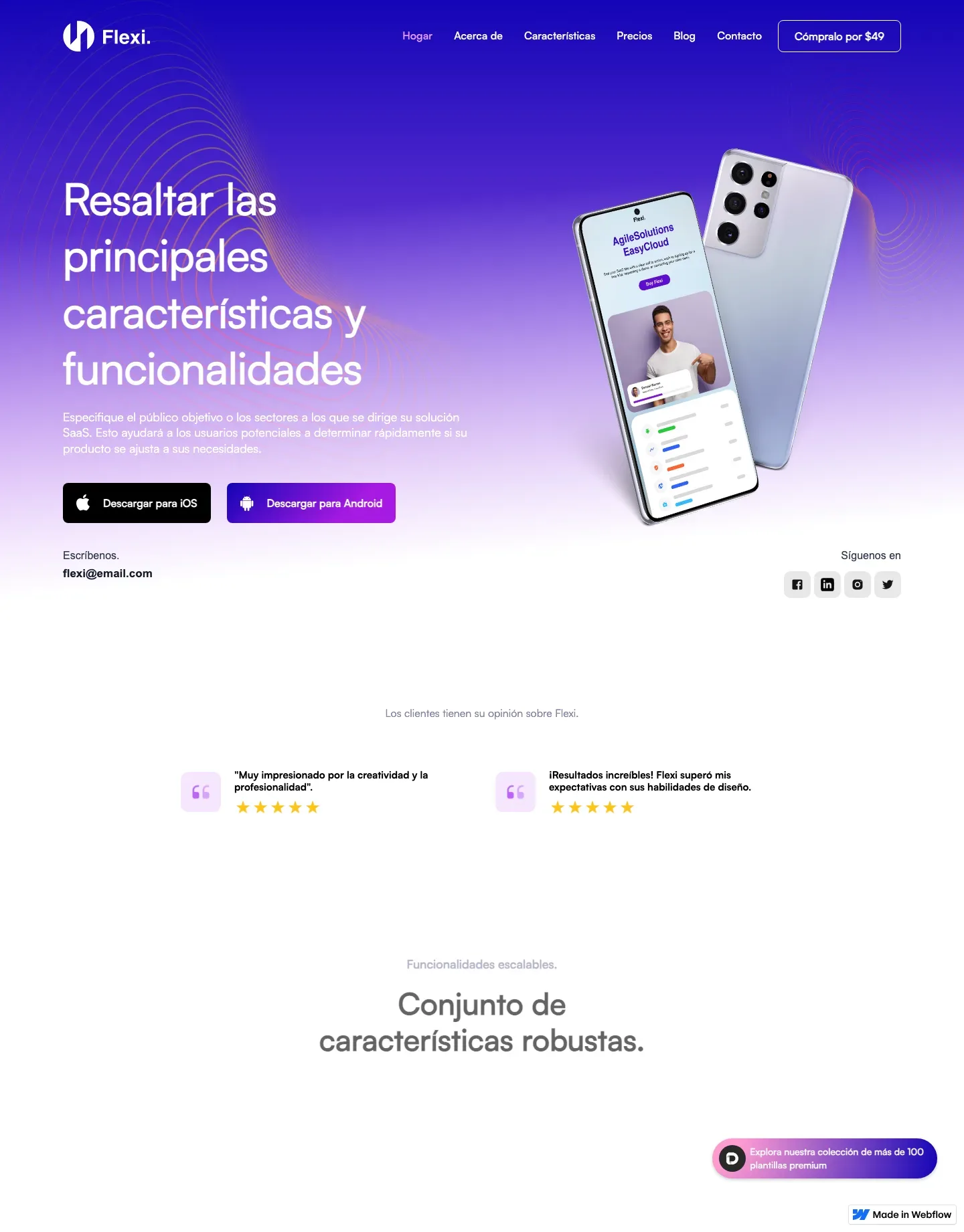 Diseño de página web para landing pages