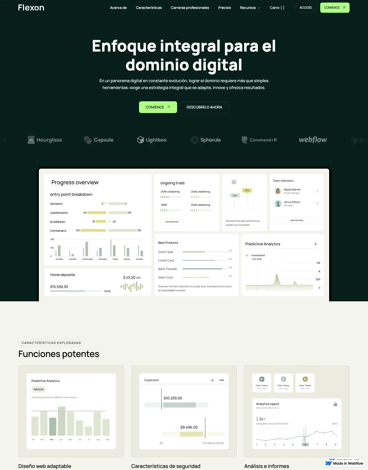 Diseño de página web para landing pages