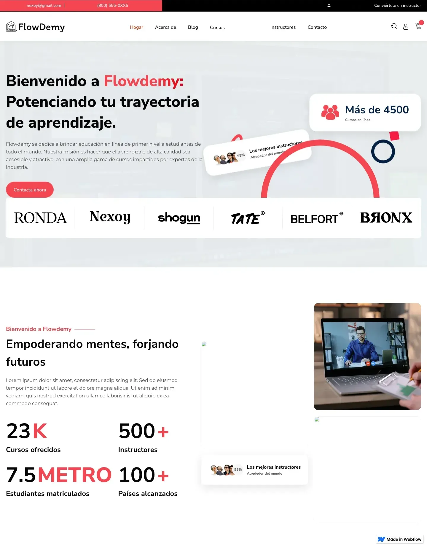 Diseño de página web para educación